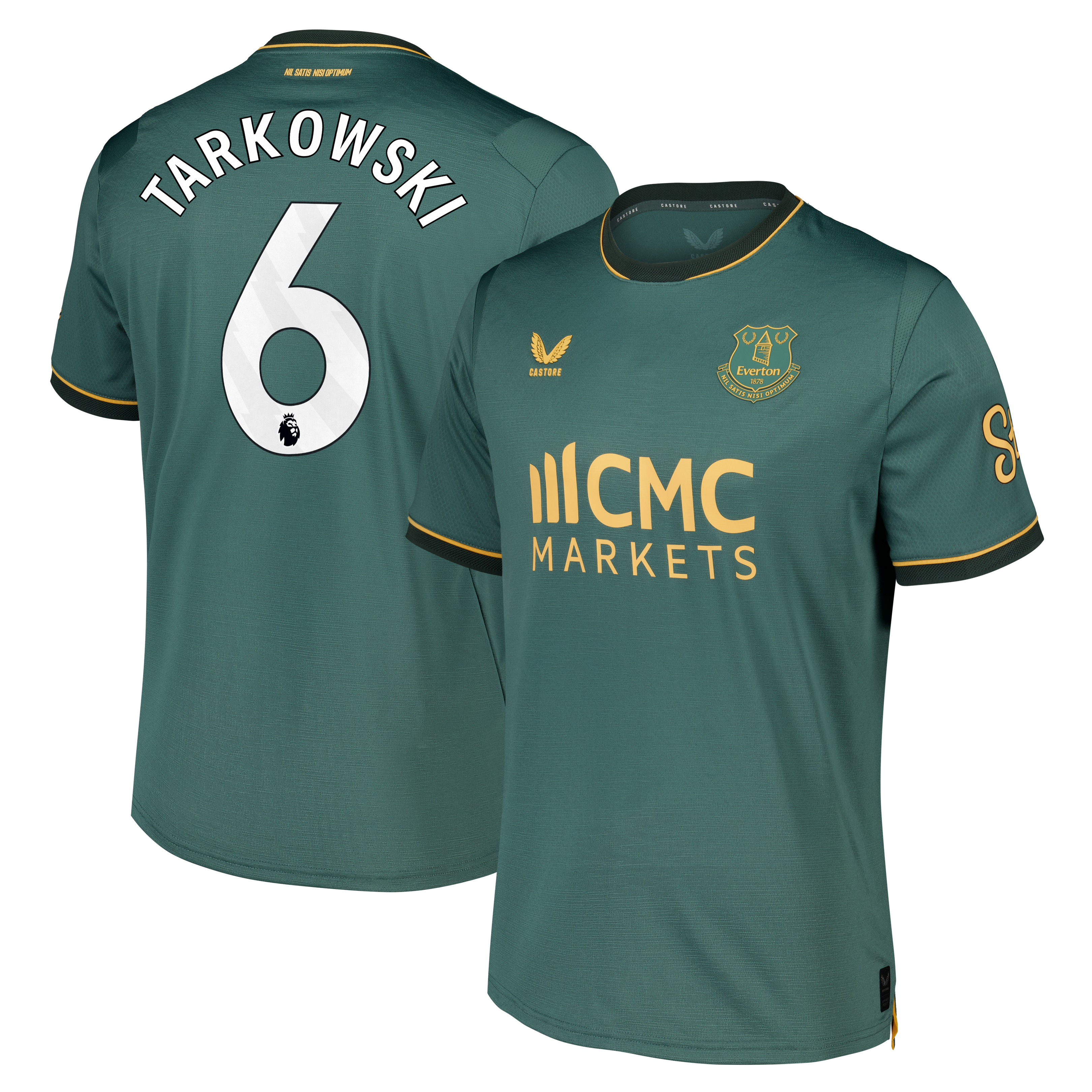 Everton Castore Third Pro Shirt 2026-27 with Tarkowski 6 printing