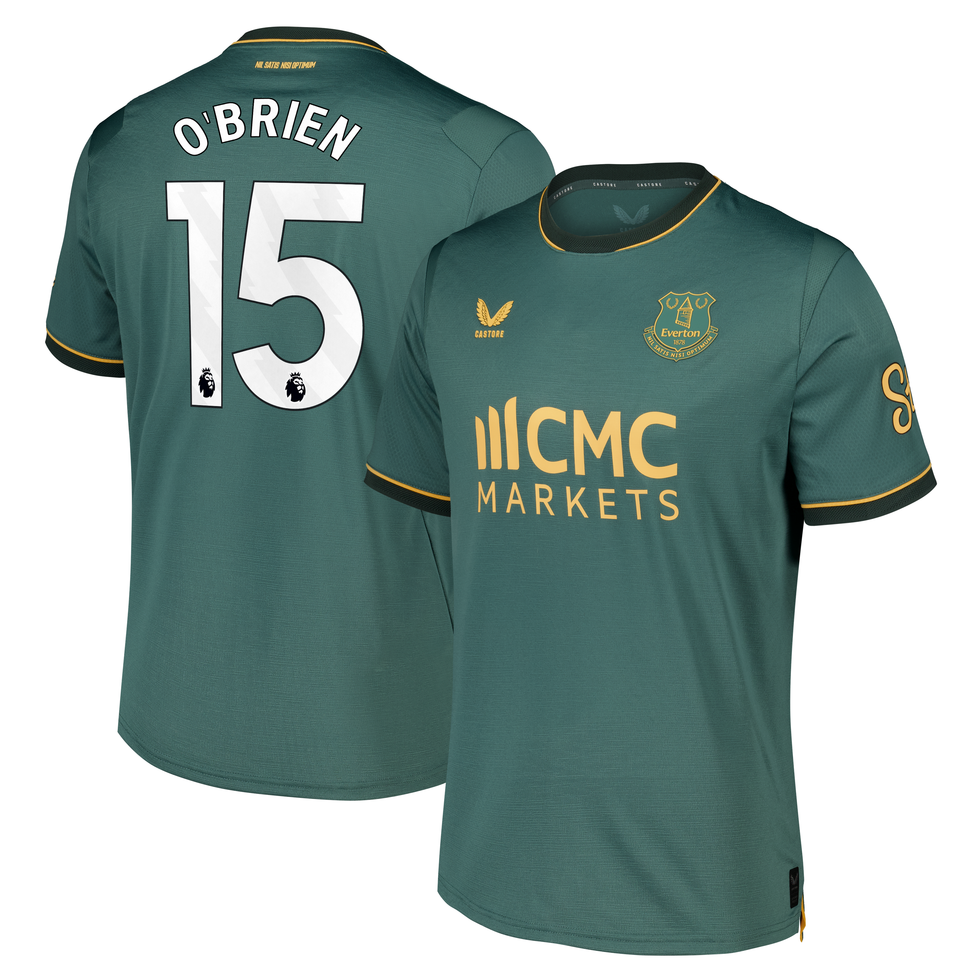 Everton Castore Third Pro Shirt 2026-27 with O'Brien 15 printing