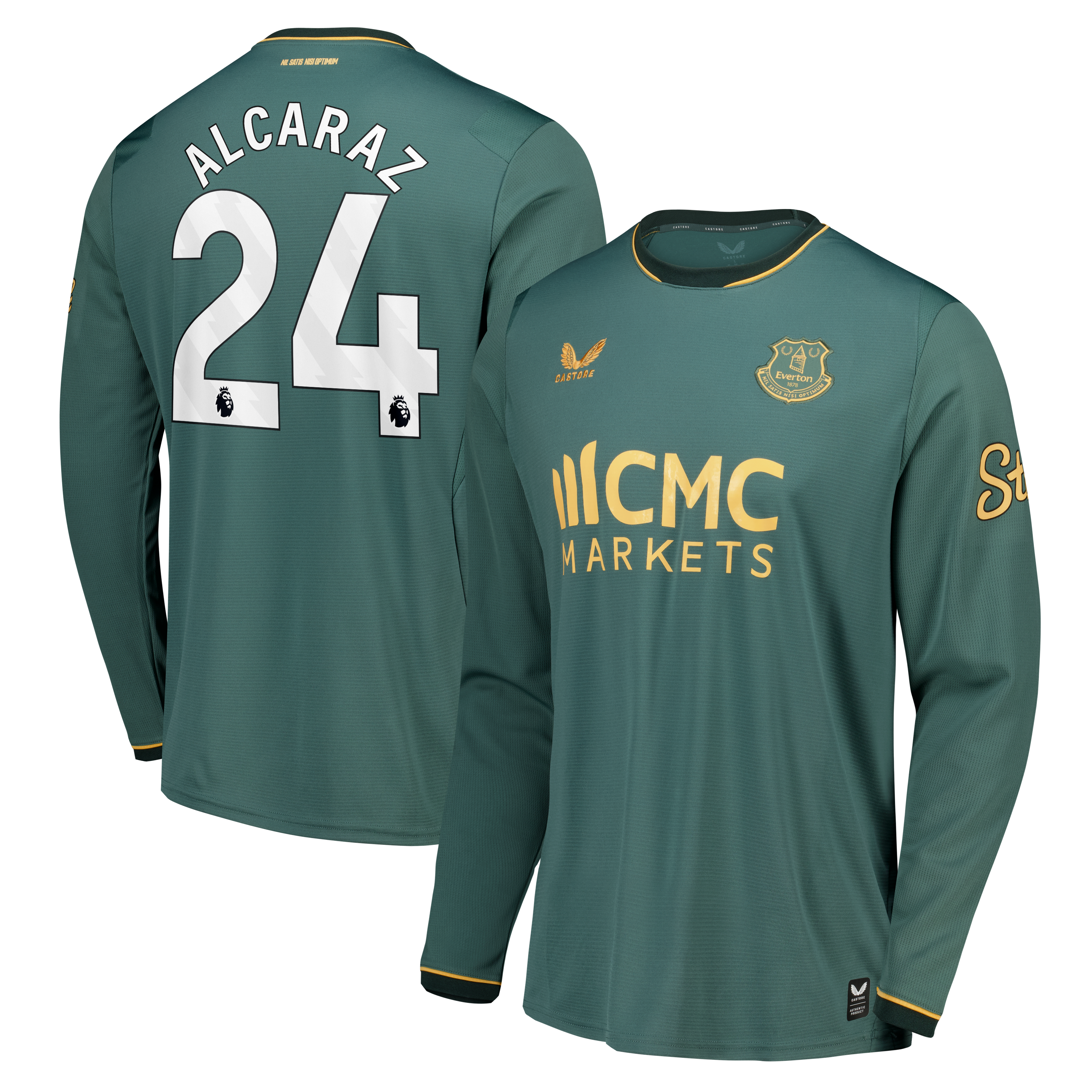 Everton Castore Third Replica Shirt 2026-27 - Long Sleeve with Alcaraz 24 printing