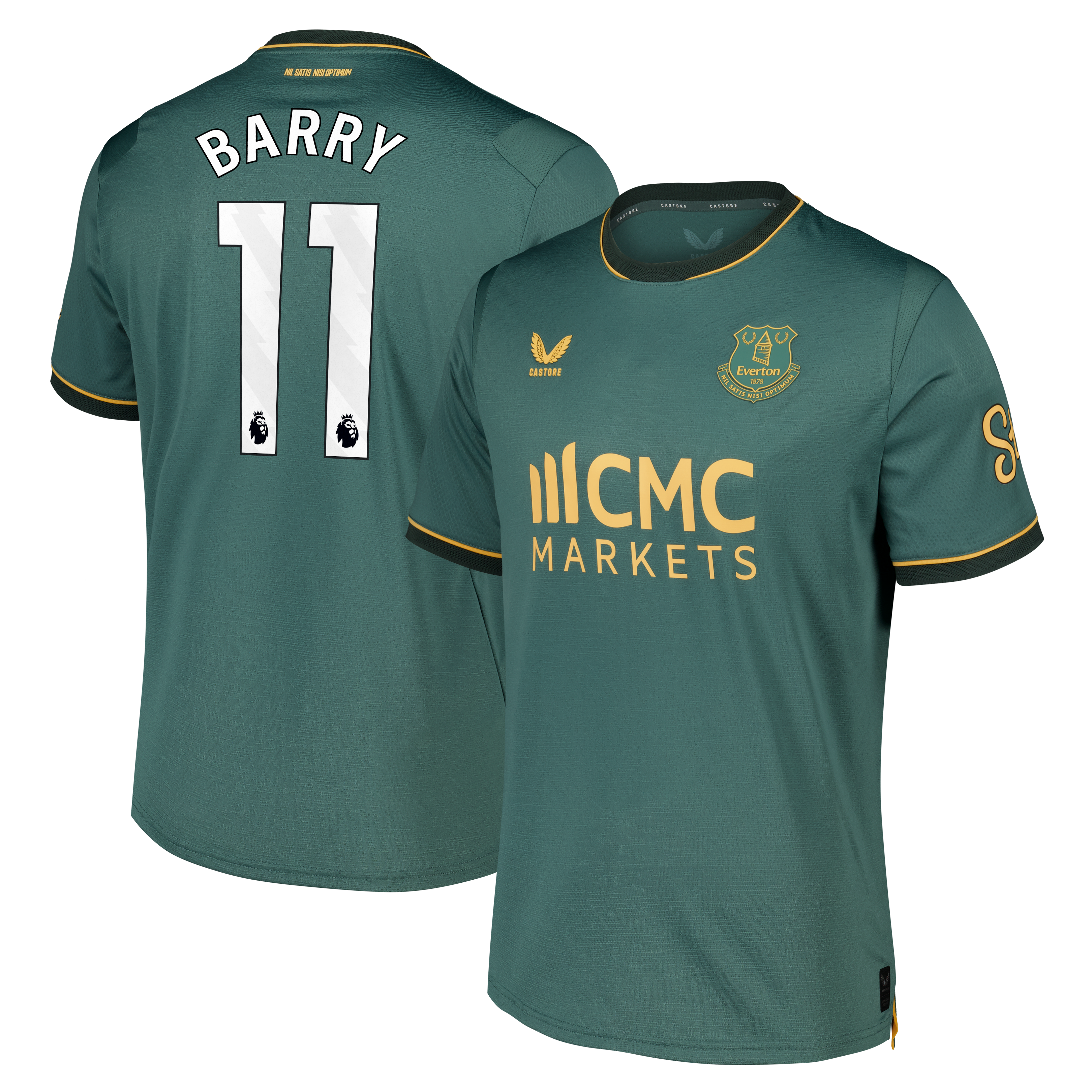 Everton Castore Third Pro Shirt 2026-27 with Barry 11 printing