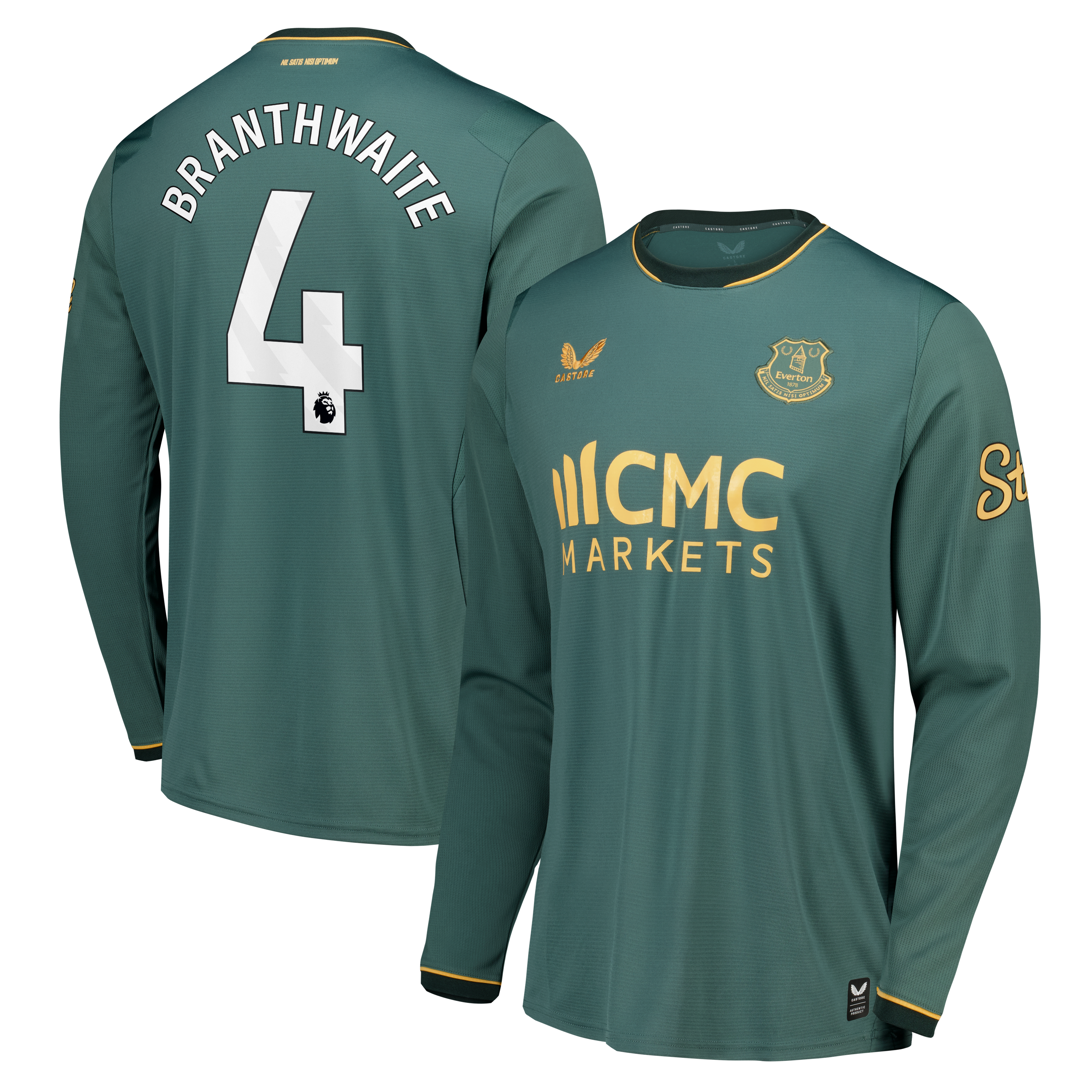 Everton Castore Third Replica Shirt 2026-27 - Long Sleeve with Branthwaite 4 printing, , rebel_hi-res