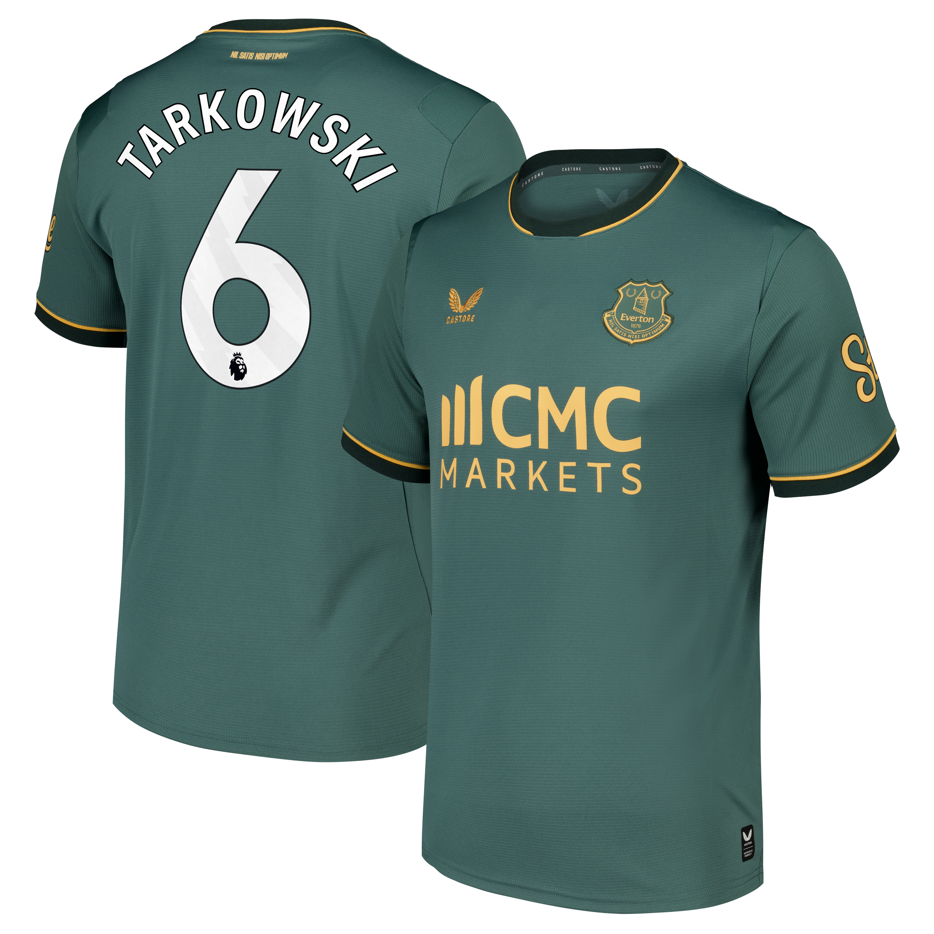 Everton Castore Third Replica Shirt 2026-27 with Tarkowski 6 printing