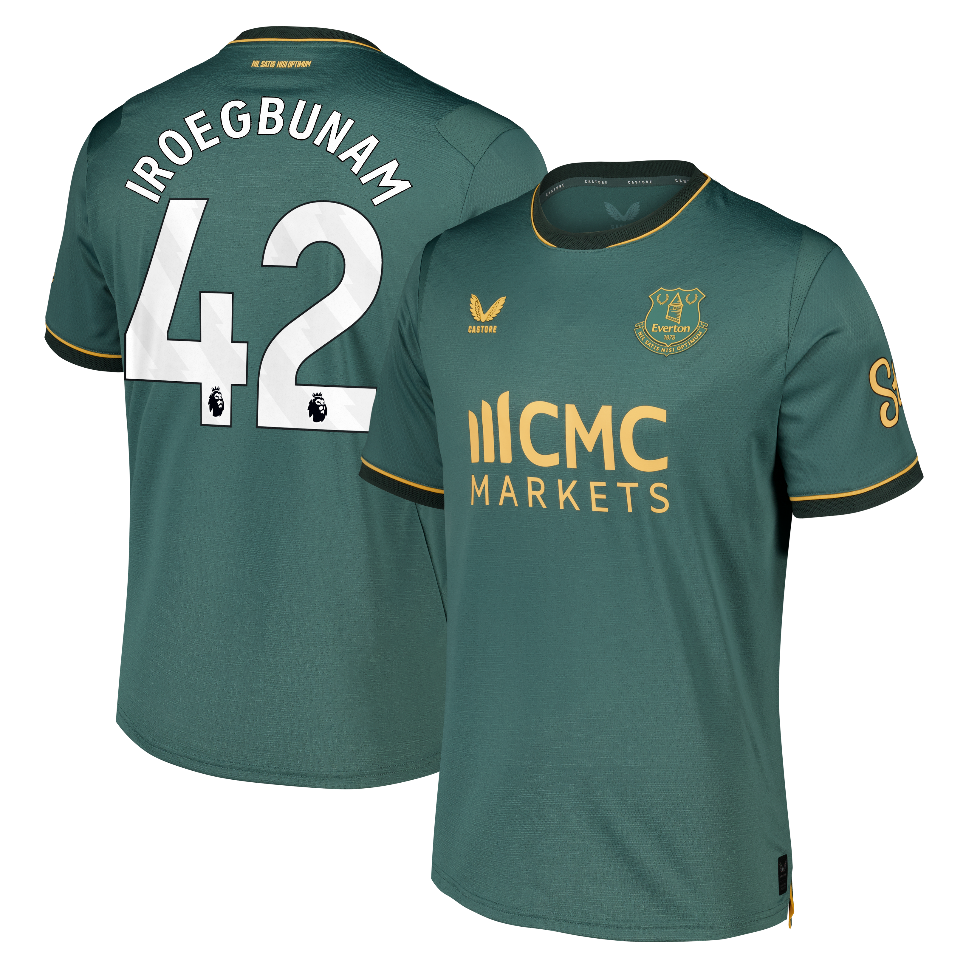 Everton Castore Third Pro Shirt 2026-27 with Iroegbunam 42 printing