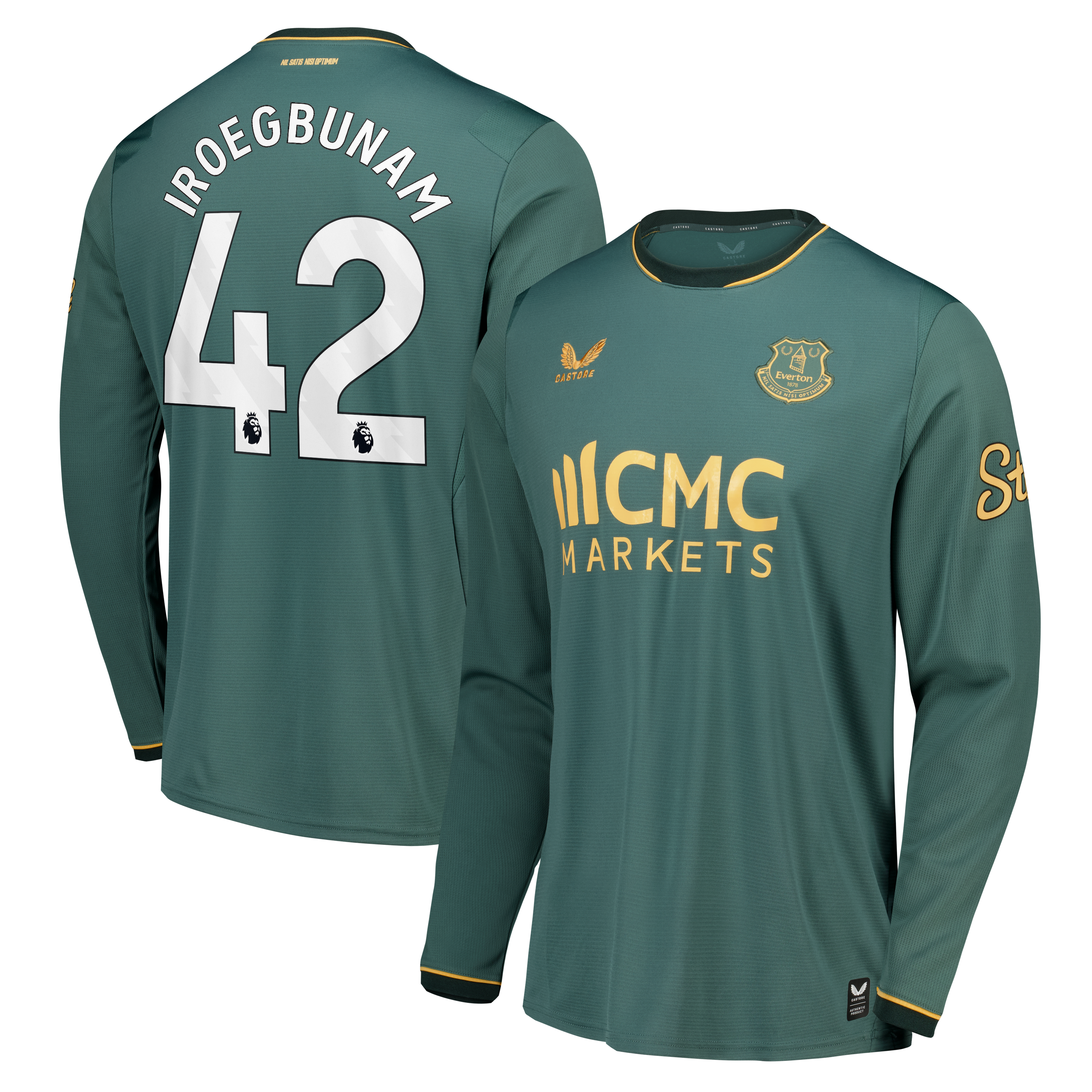 Everton Castore Third Replica Shirt 2026-27 - Long Sleeve with Iroegbunam 42 printing