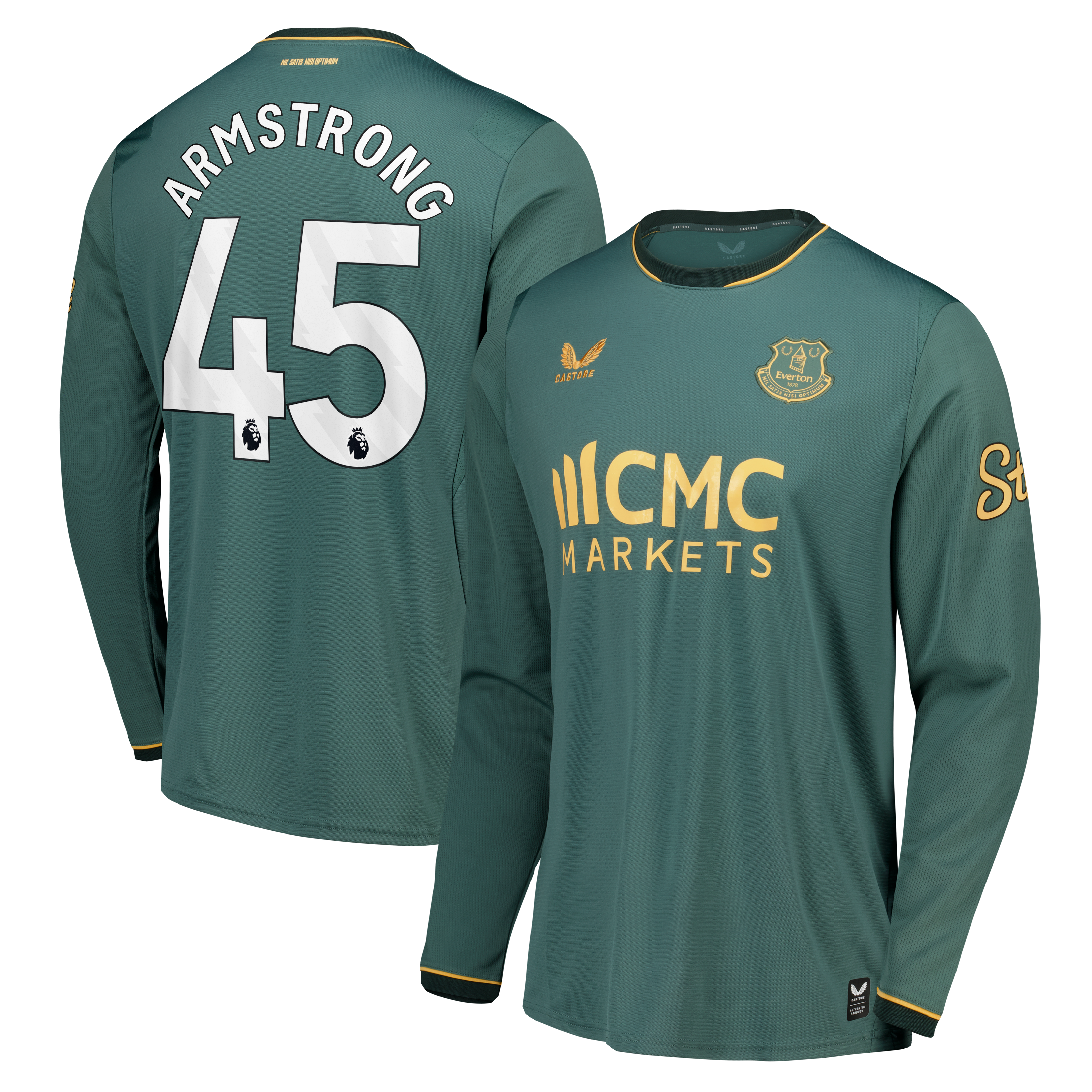Everton Castore Third Replica Shirt 2026-27 - Long Sleeve with Armstrong 45 printing