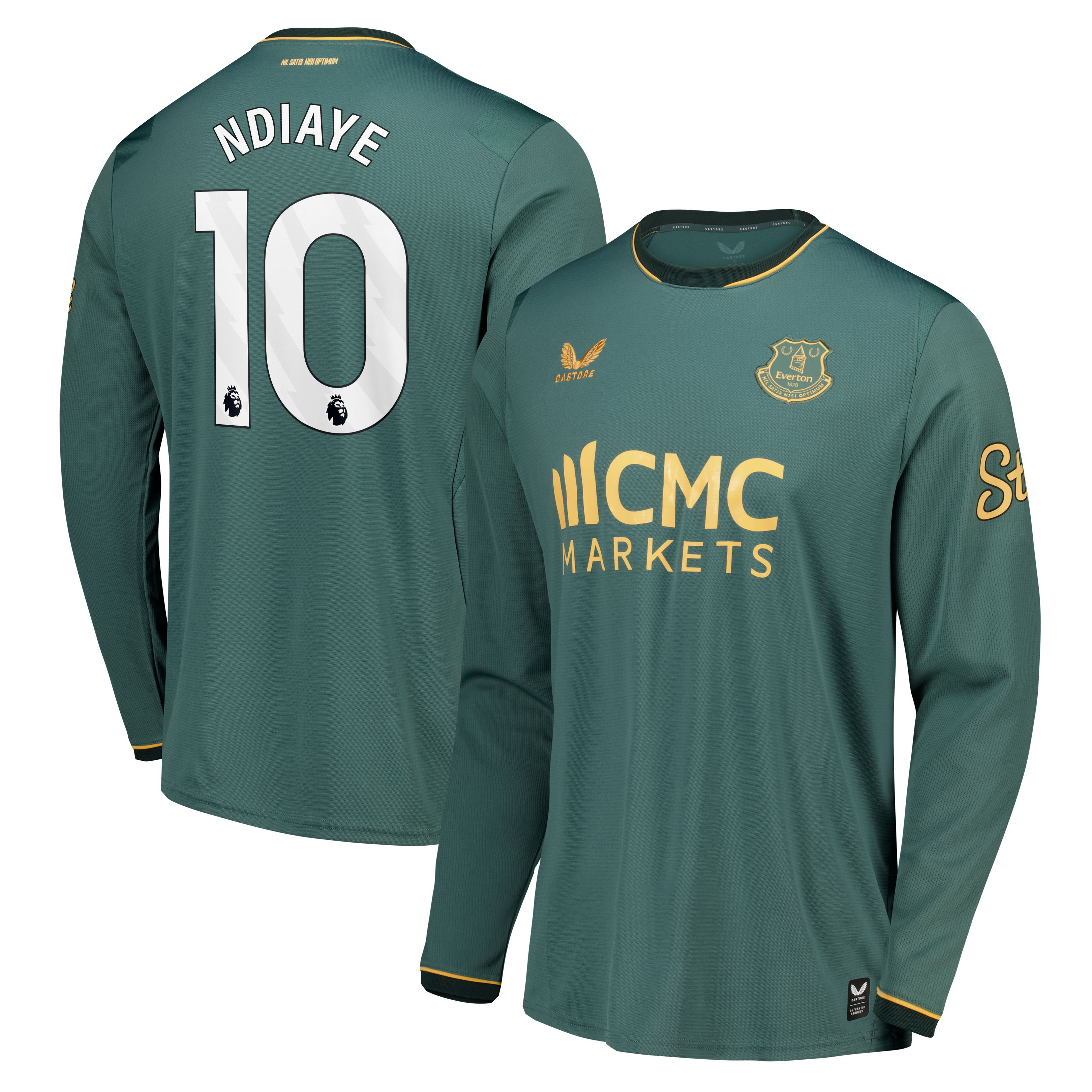 Everton Castore Third Replica Shirt 2026-27 - Long Sleeve with Ndiaye 10 printing