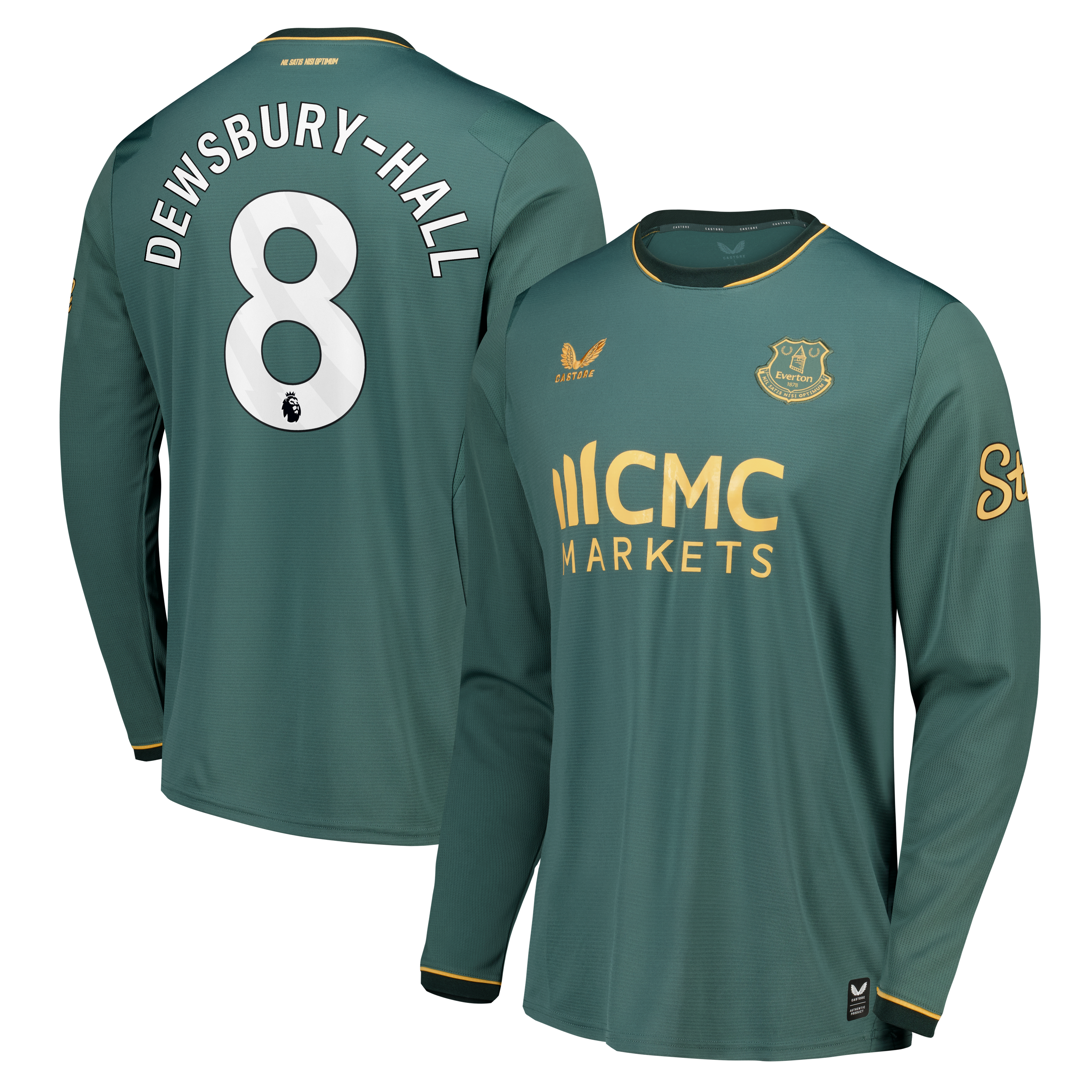 Everton Castore Third Replica Shirt 2026-27 - Long Sleeve with Dewsbury-Hall 22 printing, , rebel_hi-res