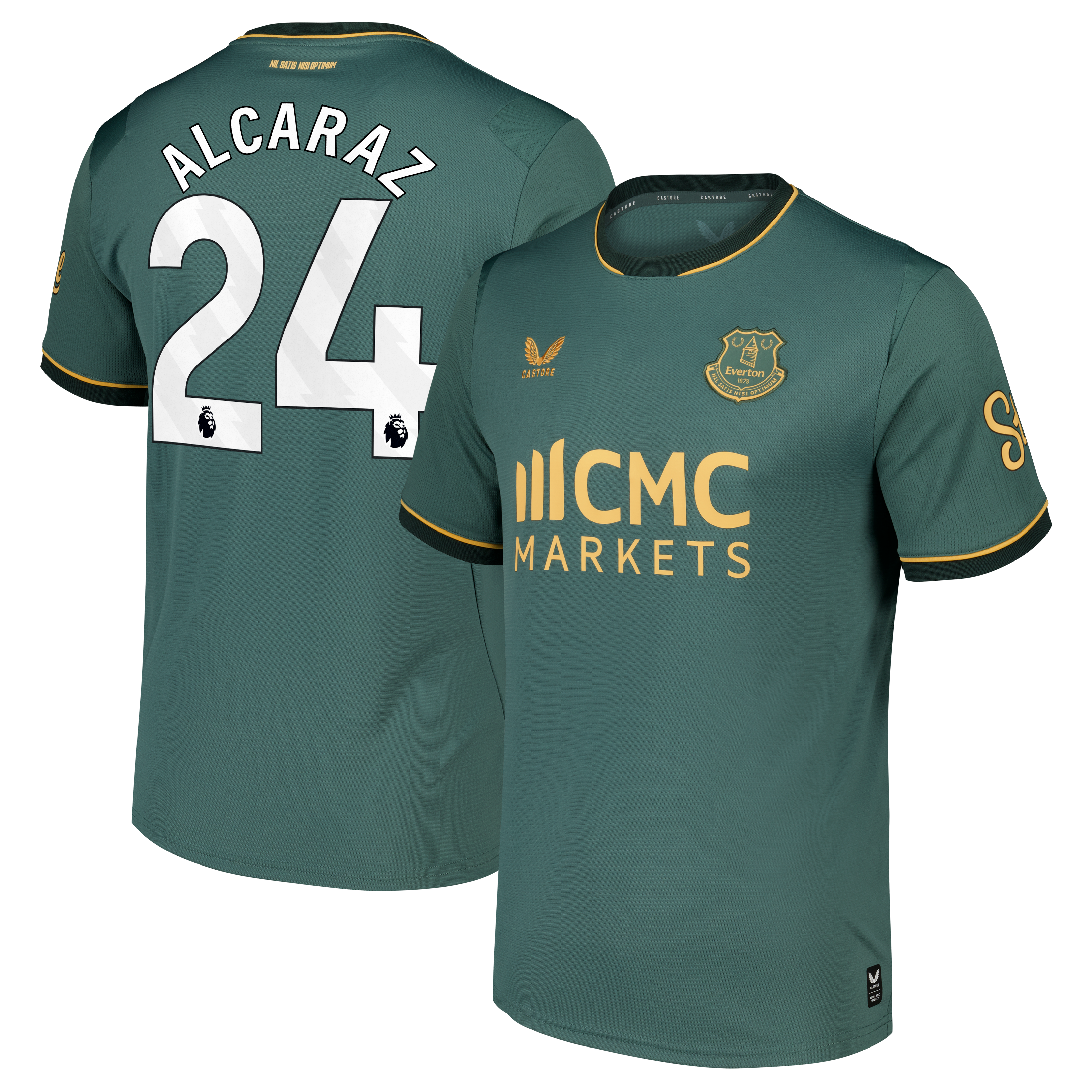 Everton Castore Third Replica Shirt 2026-27 with Alcaraz 24 printing