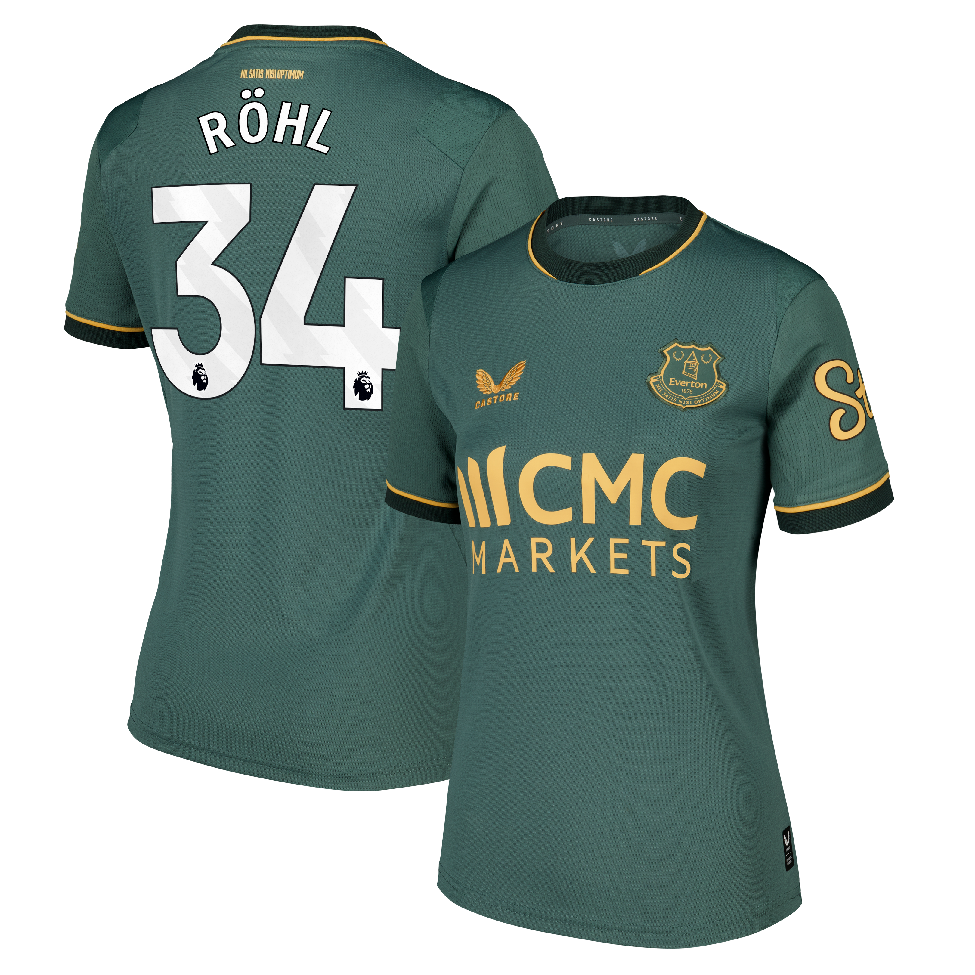 Everton Castore Third Replica Shirt 2026-27 - Womens with Röhl 34 printing