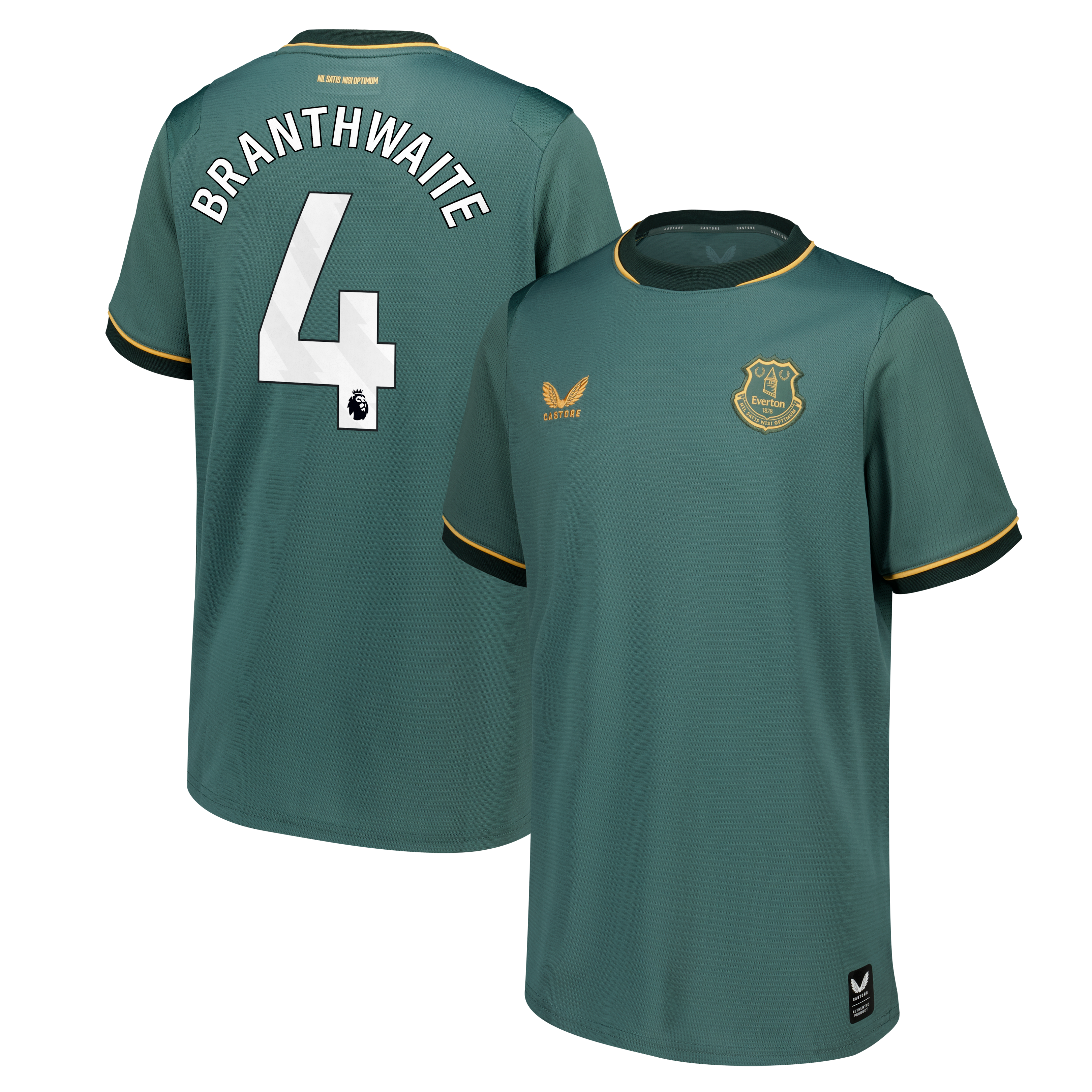 Everton Castore Third Replica Shirt 2026-27 - Kids with Branthwaite 4 printing