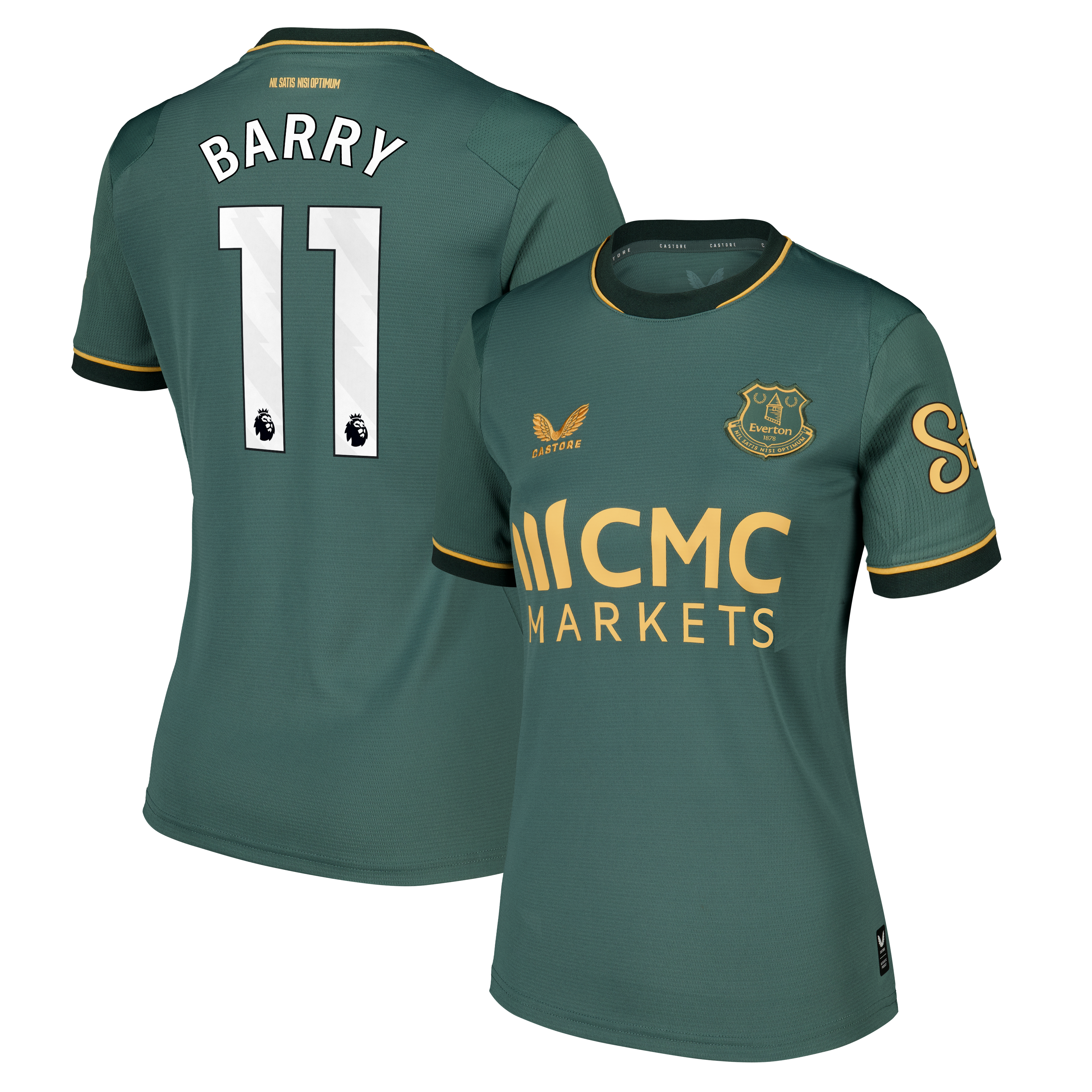 Everton Castore Third Replica Shirt 2026-27 - Womens with Barry 11 printing