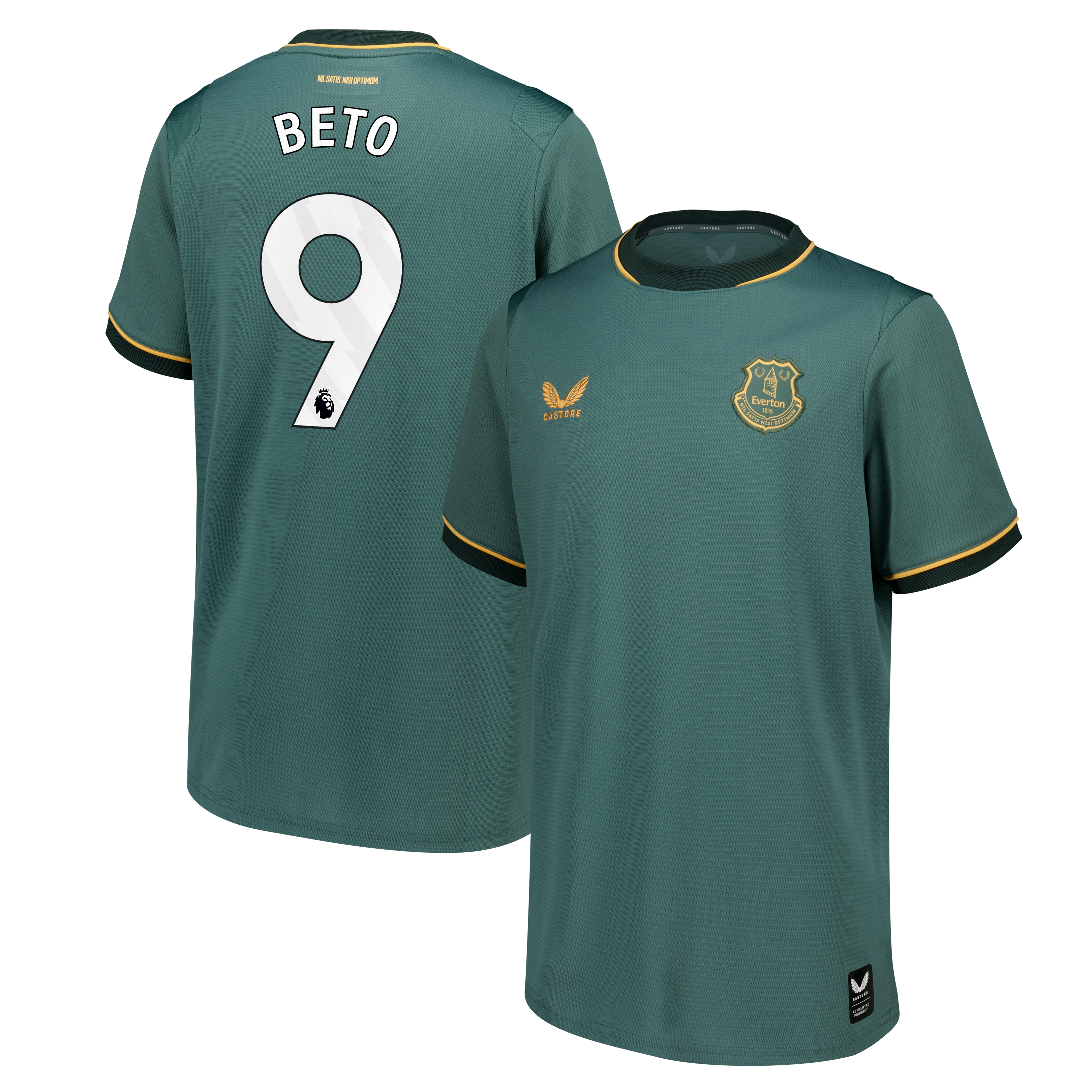 Everton Castore Third Replica Shirt 2026-27 - Kids with Beto 9 printing, , rebel_hi-res
