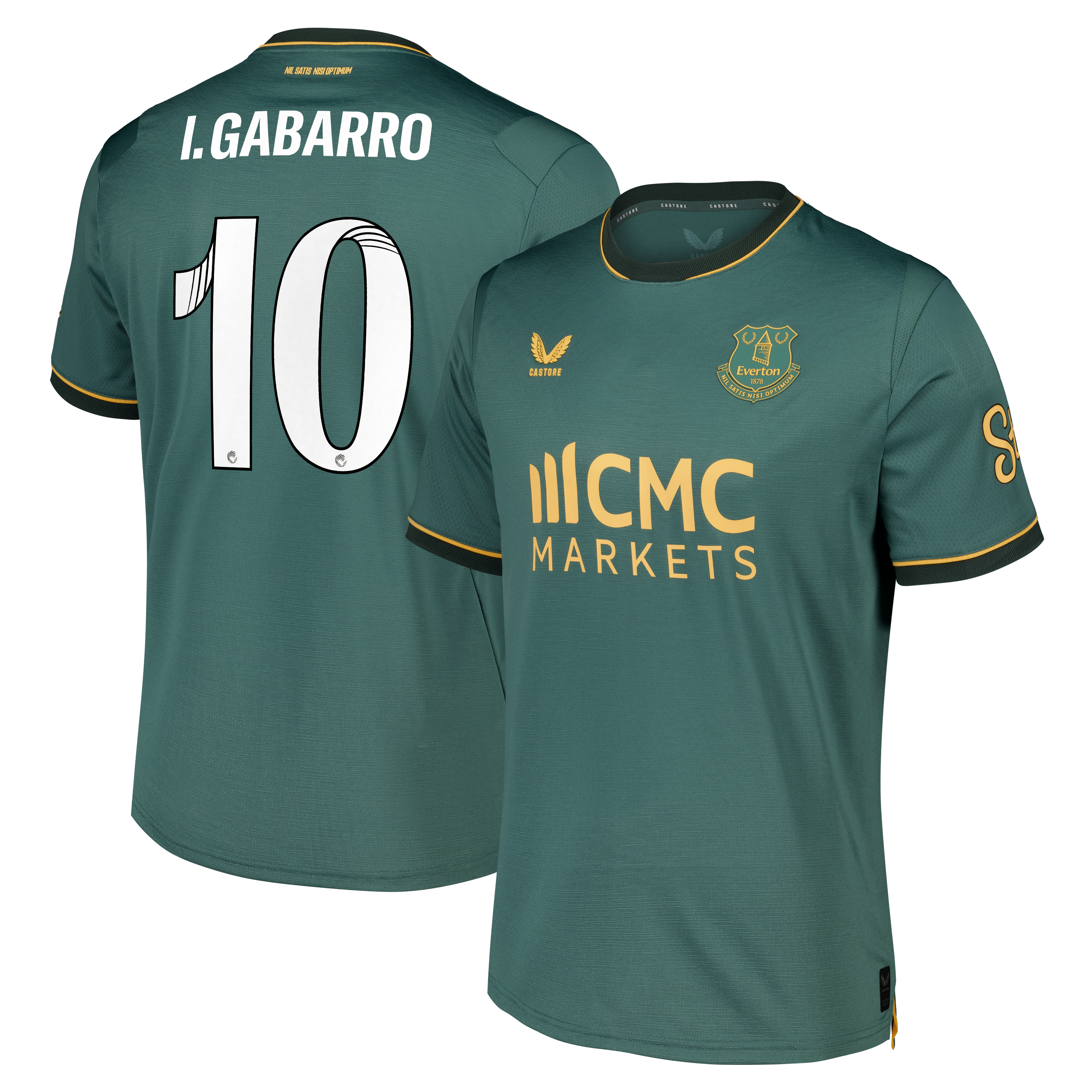 Everton WSL Castore Third Pro Shirt 2026-27 with I. Gabarro 10 printing