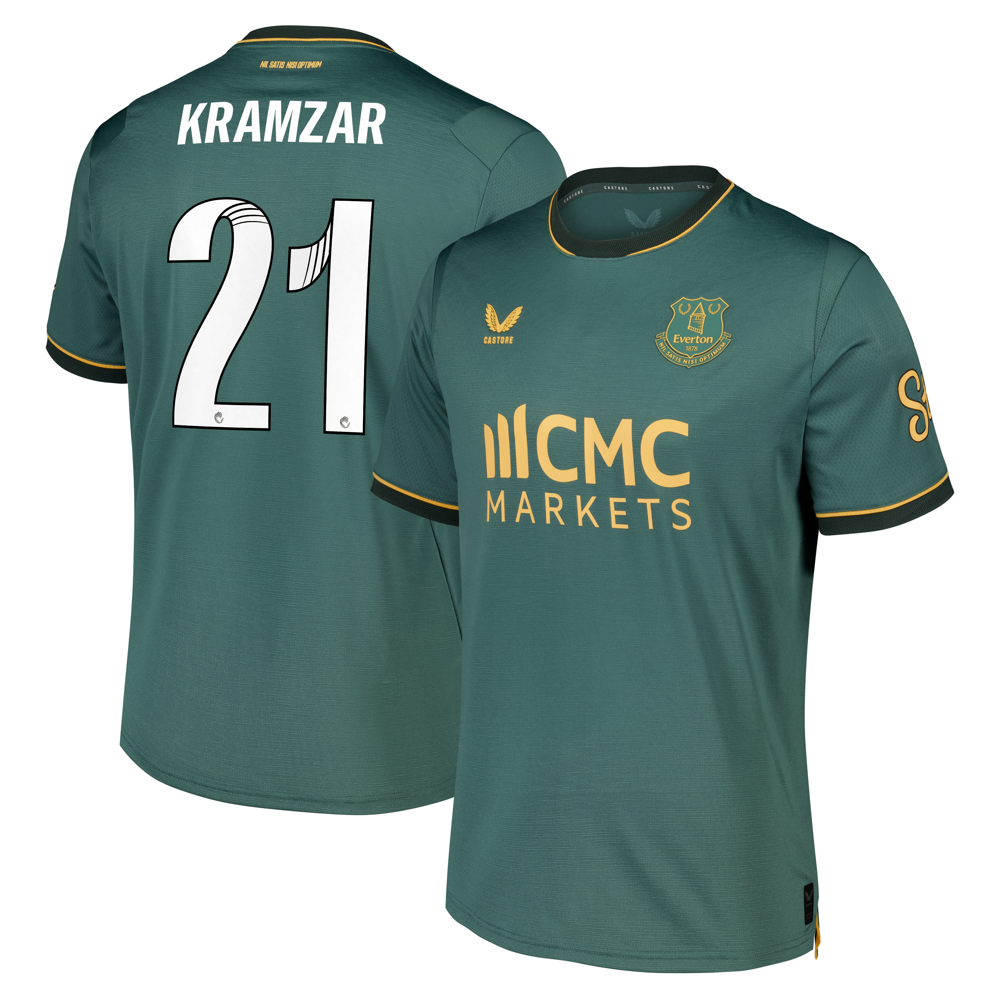 Everton WSL Castore Third Pro Shirt 2026-27 with Kramzar 21 printing