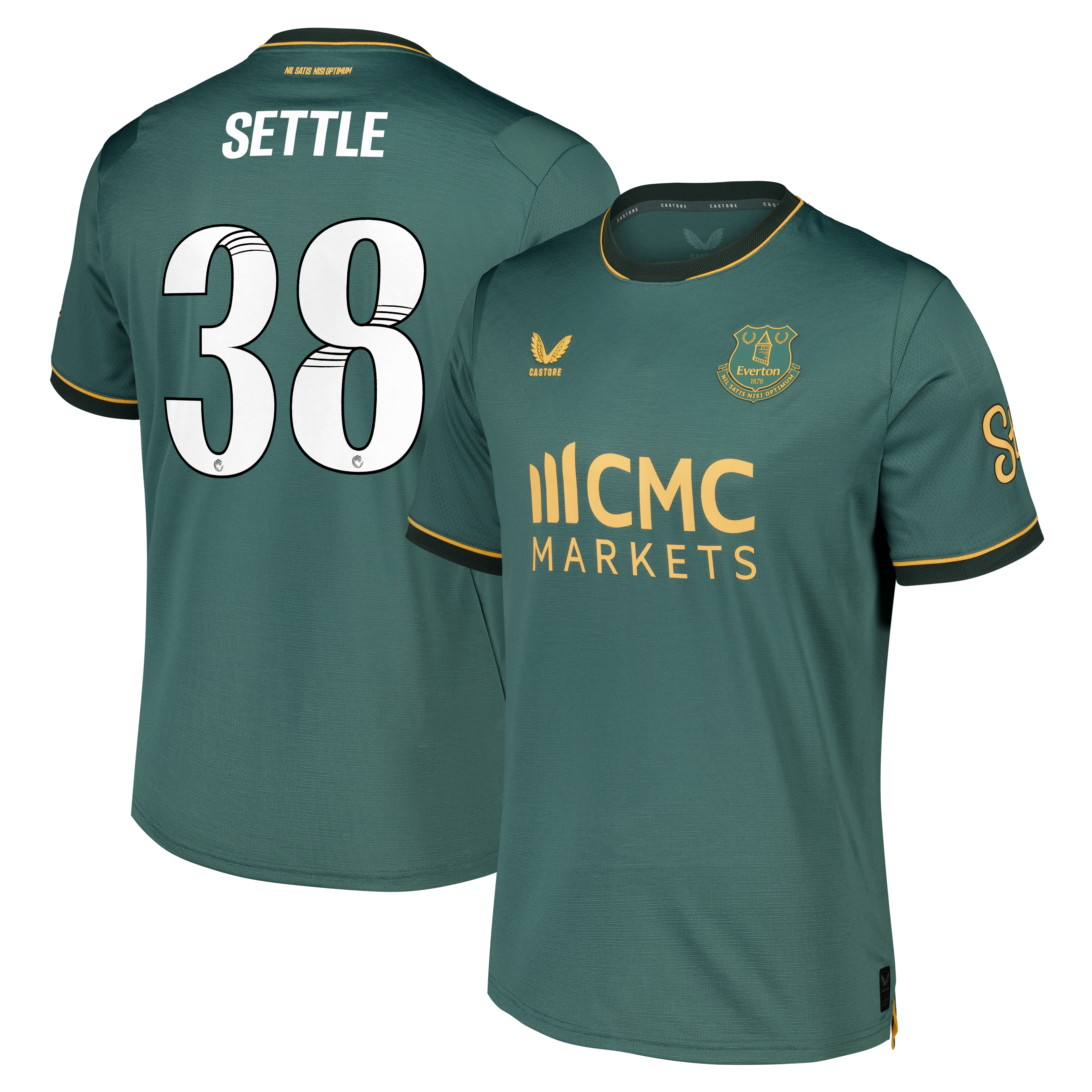 Everton WSL Castore Third Pro Shirt 2026-27 with Settle 38 printing