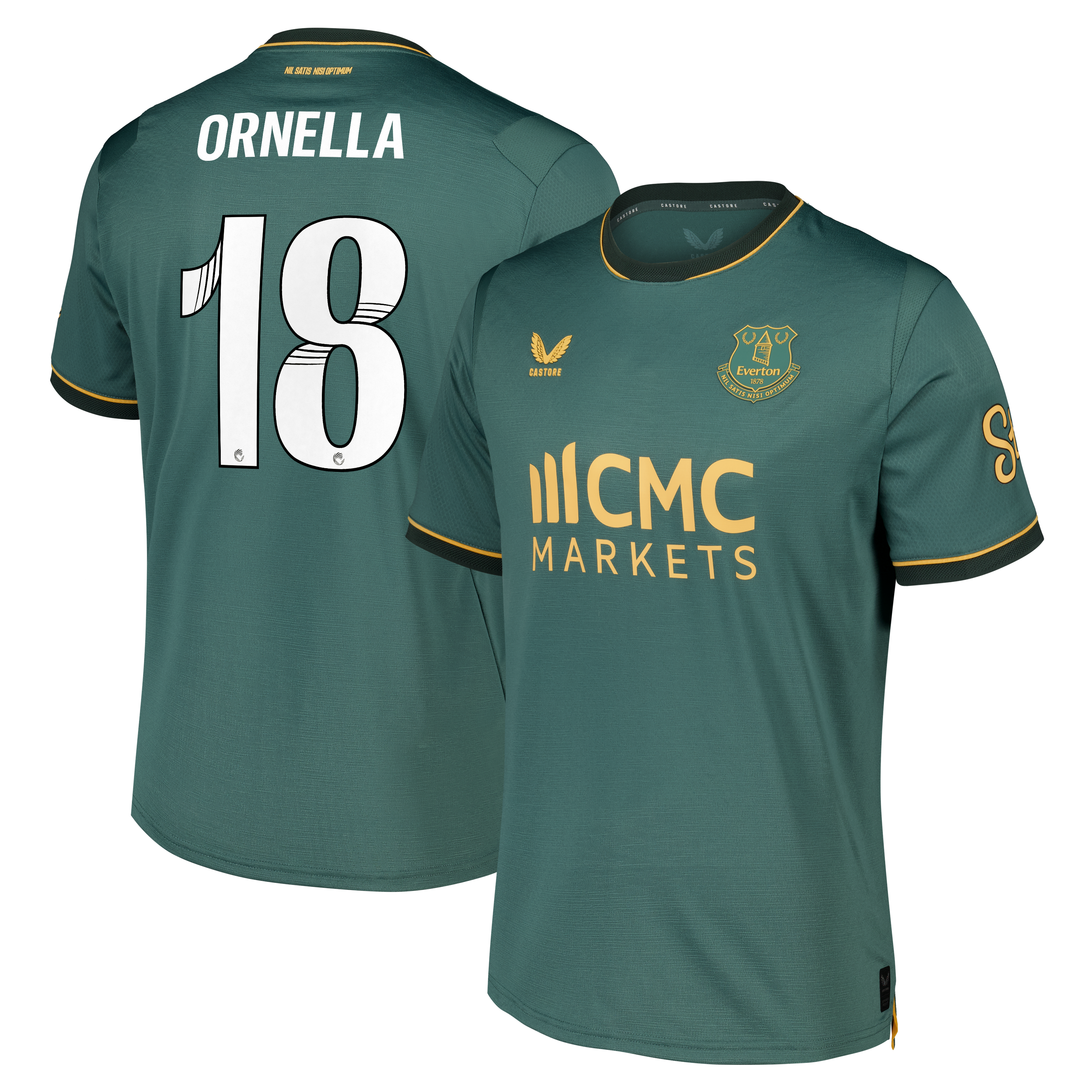 Everton WSL Castore Third Pro Shirt 2026-27 with Ornella 18 printing