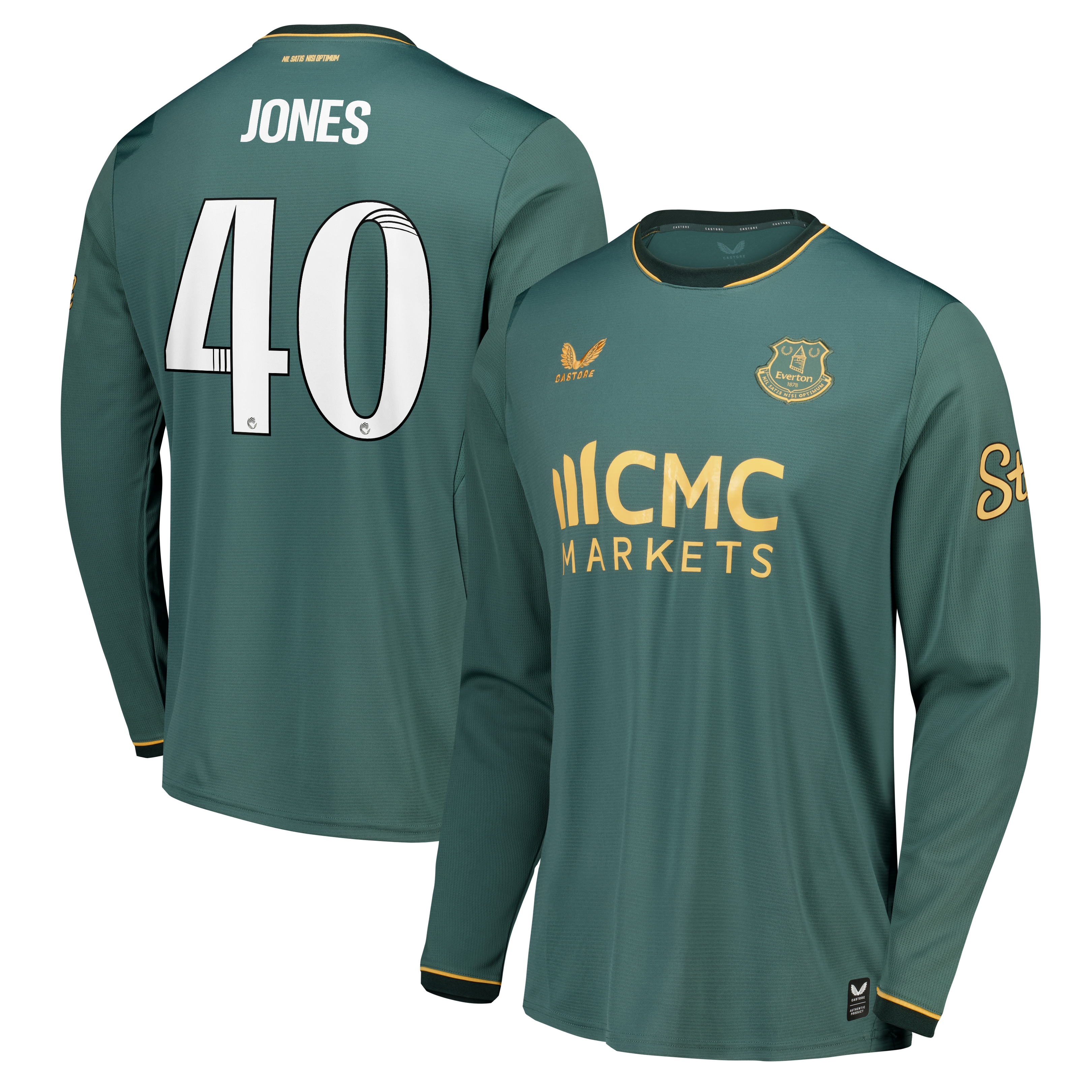 Everton WSL Castore Third Replica Shirt 2026-27 - Long Sleeve with Jones 40 printing