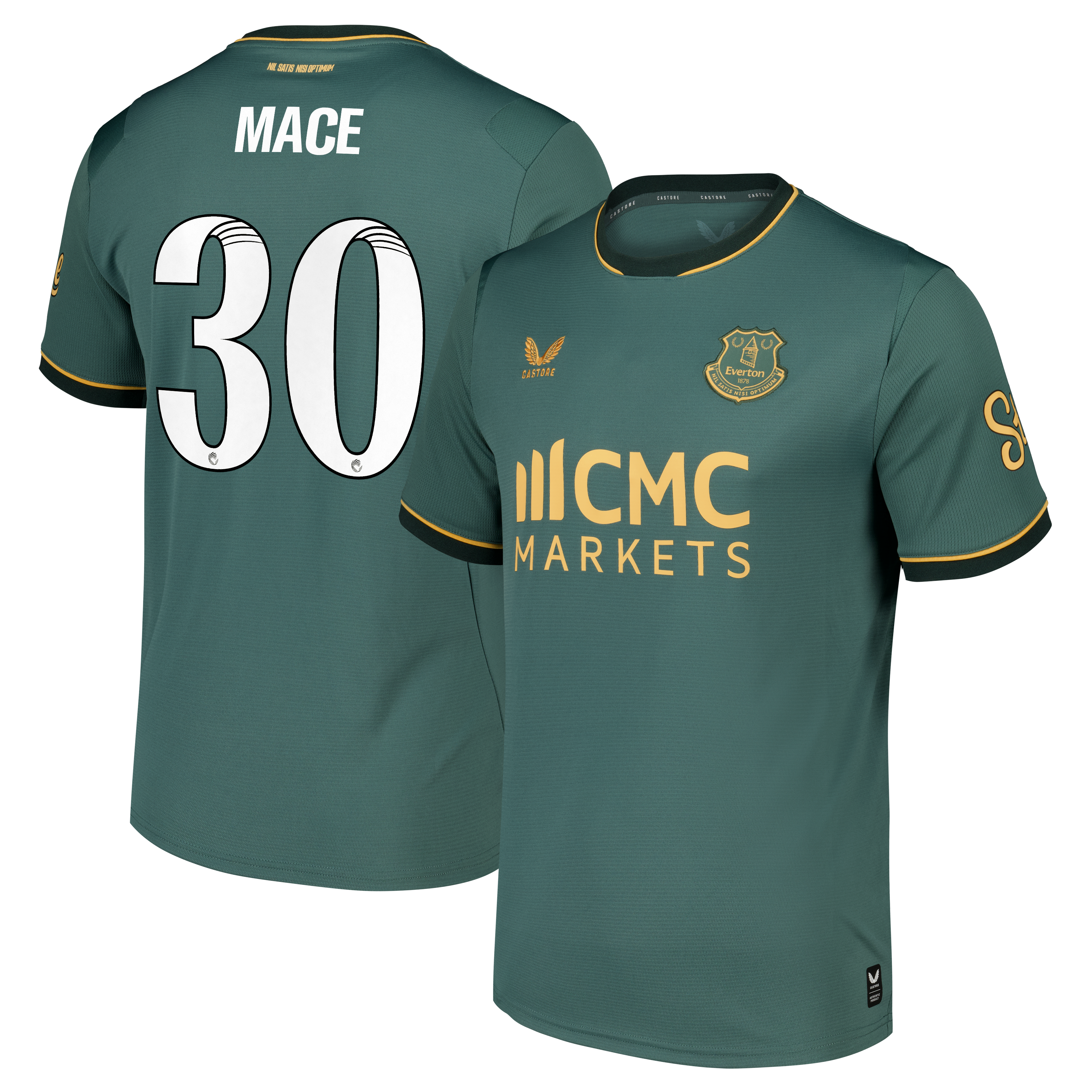 Everton WSL Castore Third Replica Shirt 2026-27 with Mace 30 printing