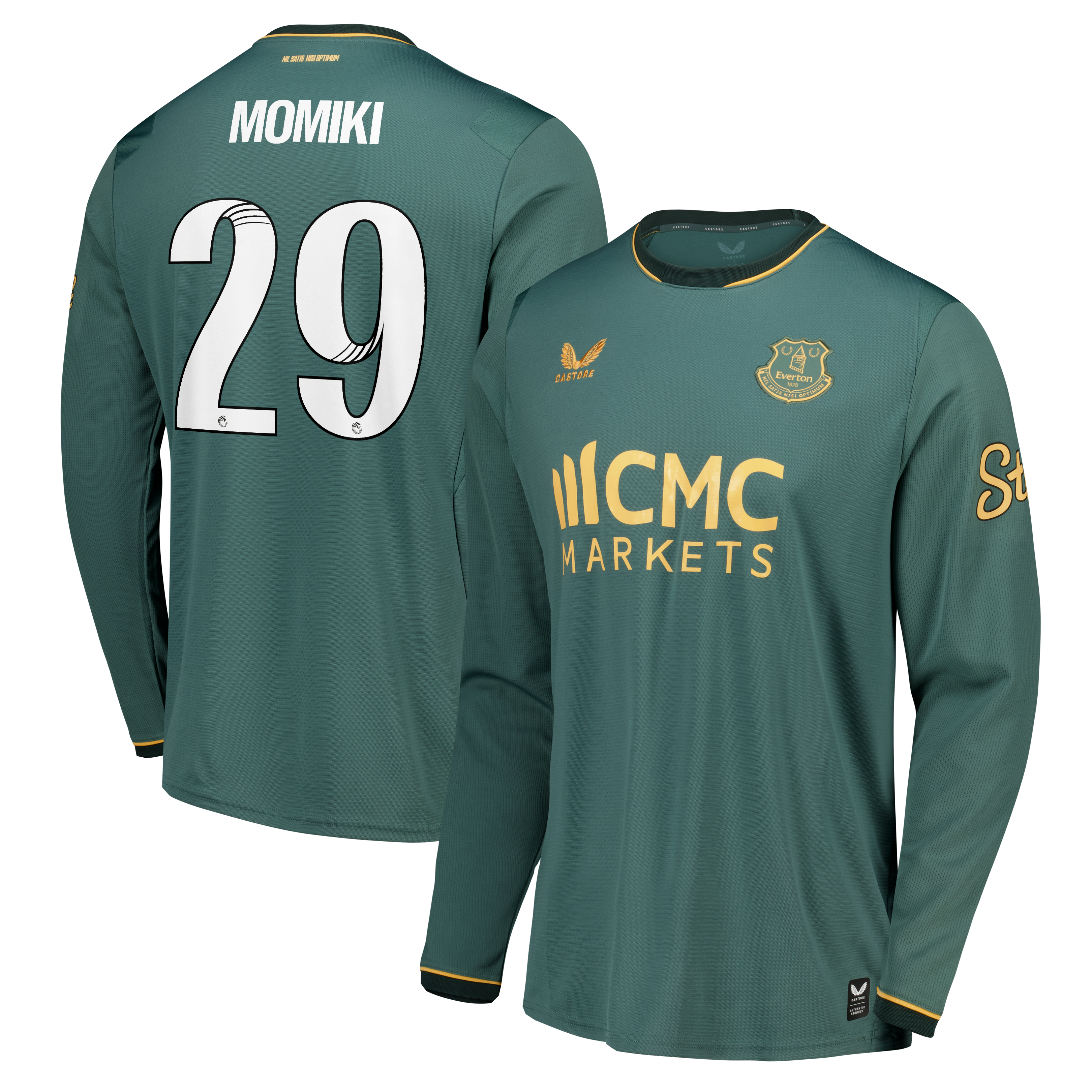 Everton WSL Castore Third Replica Shirt 2026-27 - Long Sleeve with Momiki 29 printing