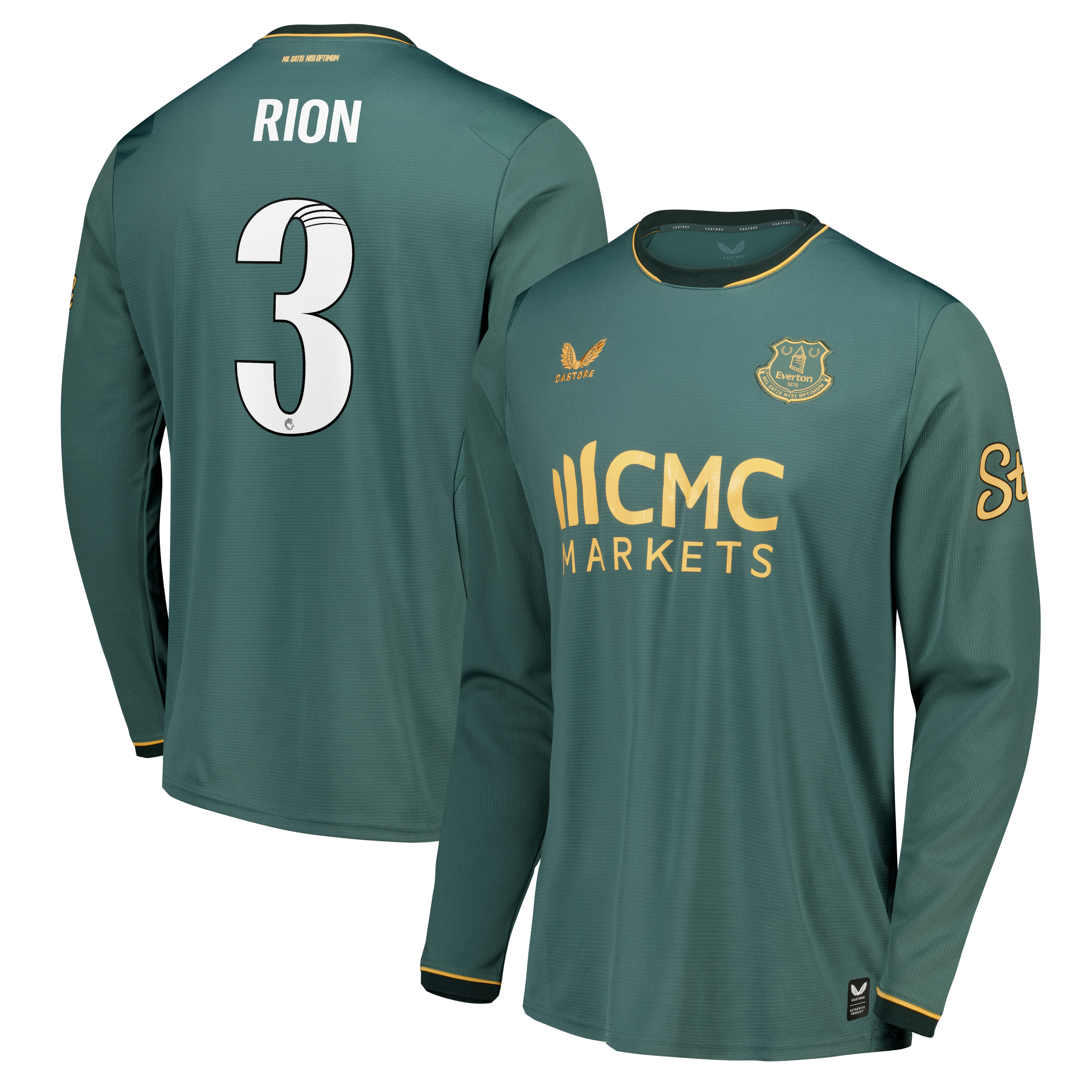Everton WSL Castore Third Replica Shirt 2026-27 - Long Sleeve with Rion 3 printing