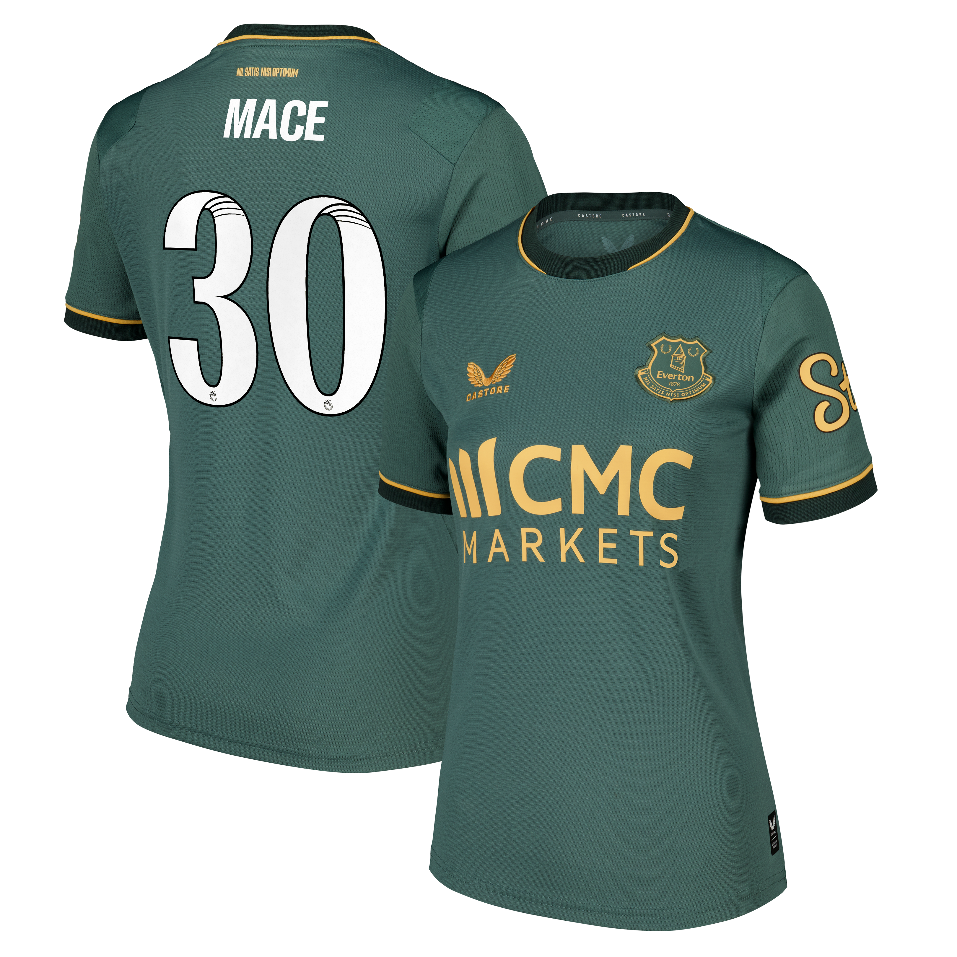 Everton WSL Castore Third Replica Shirt 2026-27 - Womens with Mace 30 printing