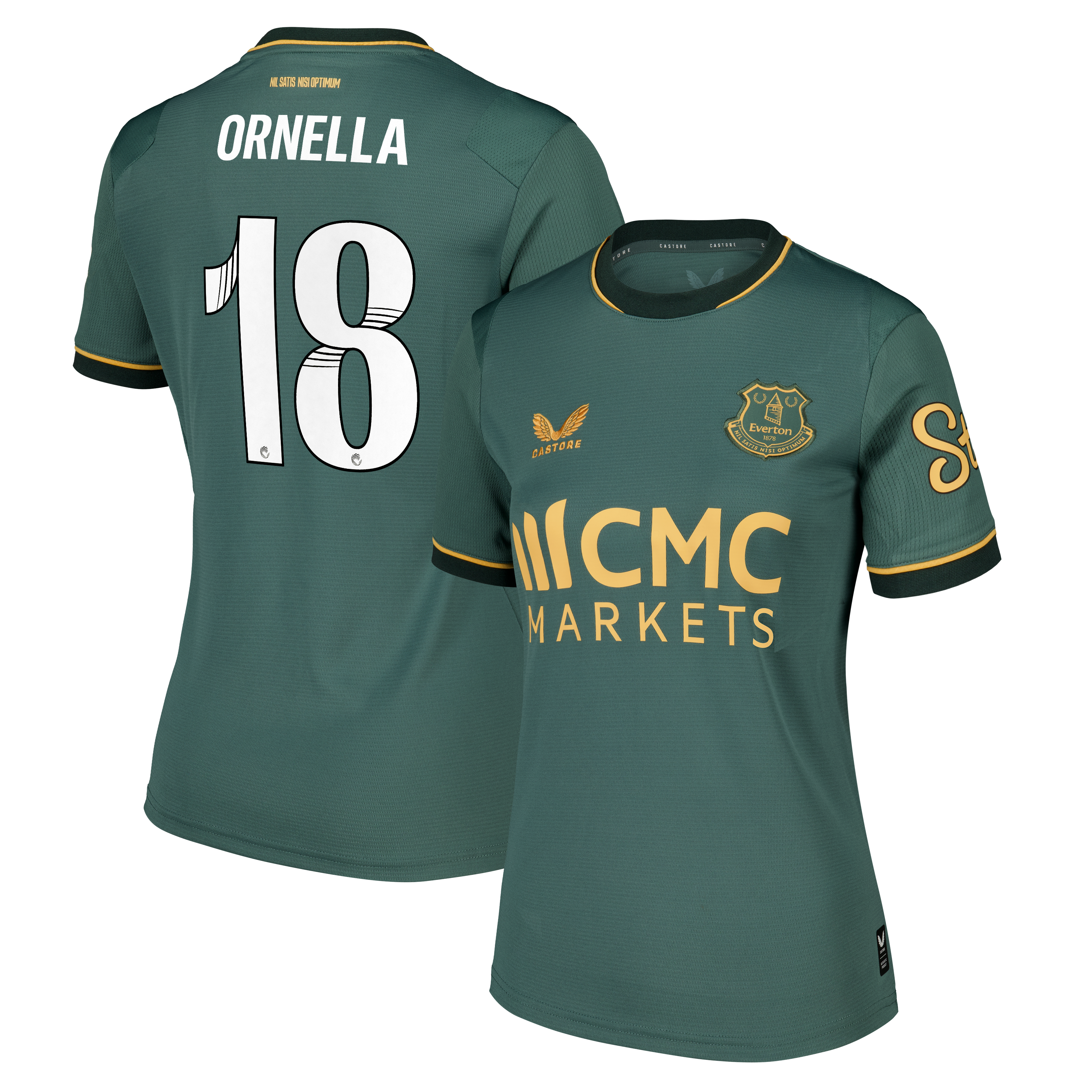 Everton WSL Castore Third Replica Shirt 2026-27 - Womens with Ornella 18 printing, , rebel_hi-res