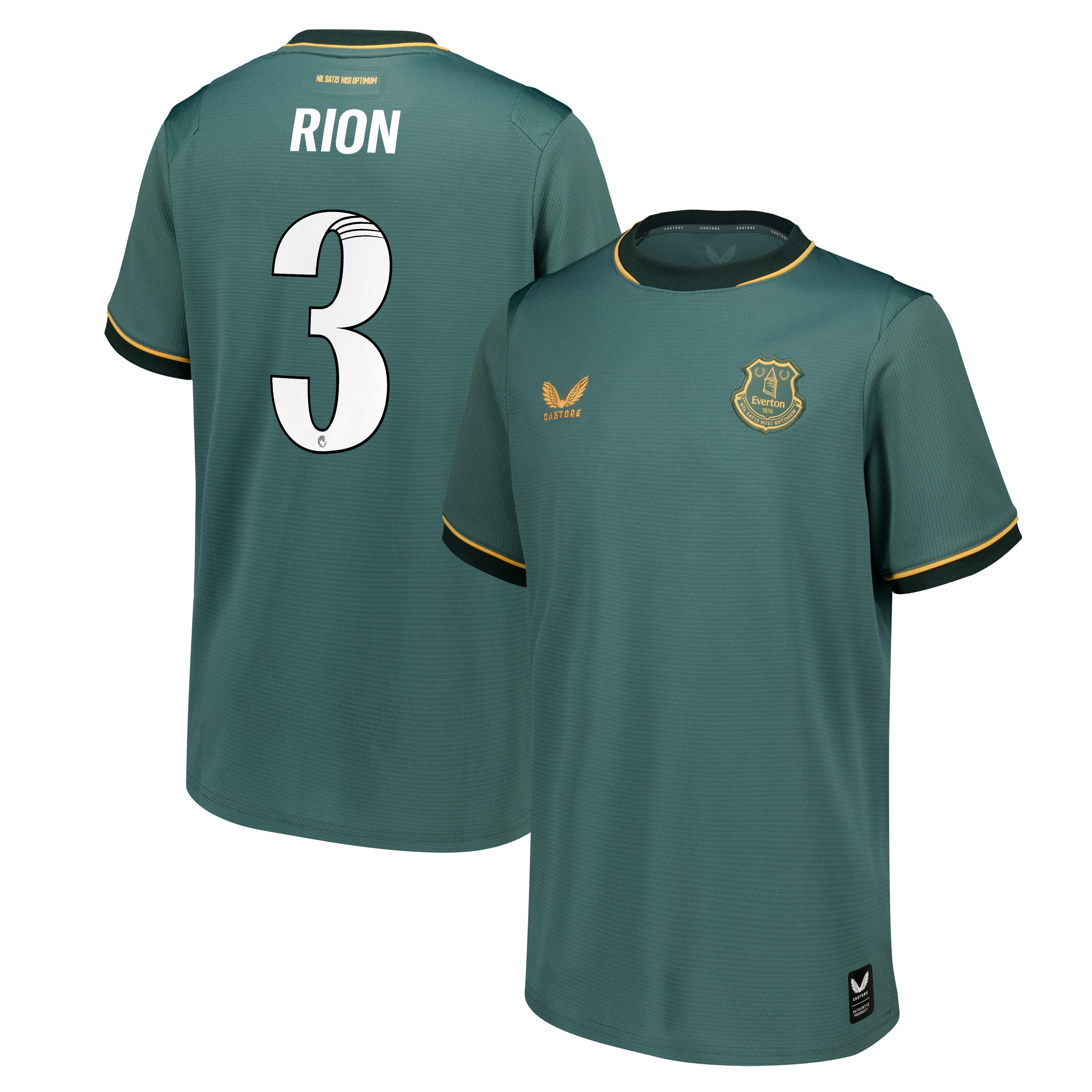 Everton WSL Castore Third Replica Shirt 2026-27 - Kids with Rion 3 printing