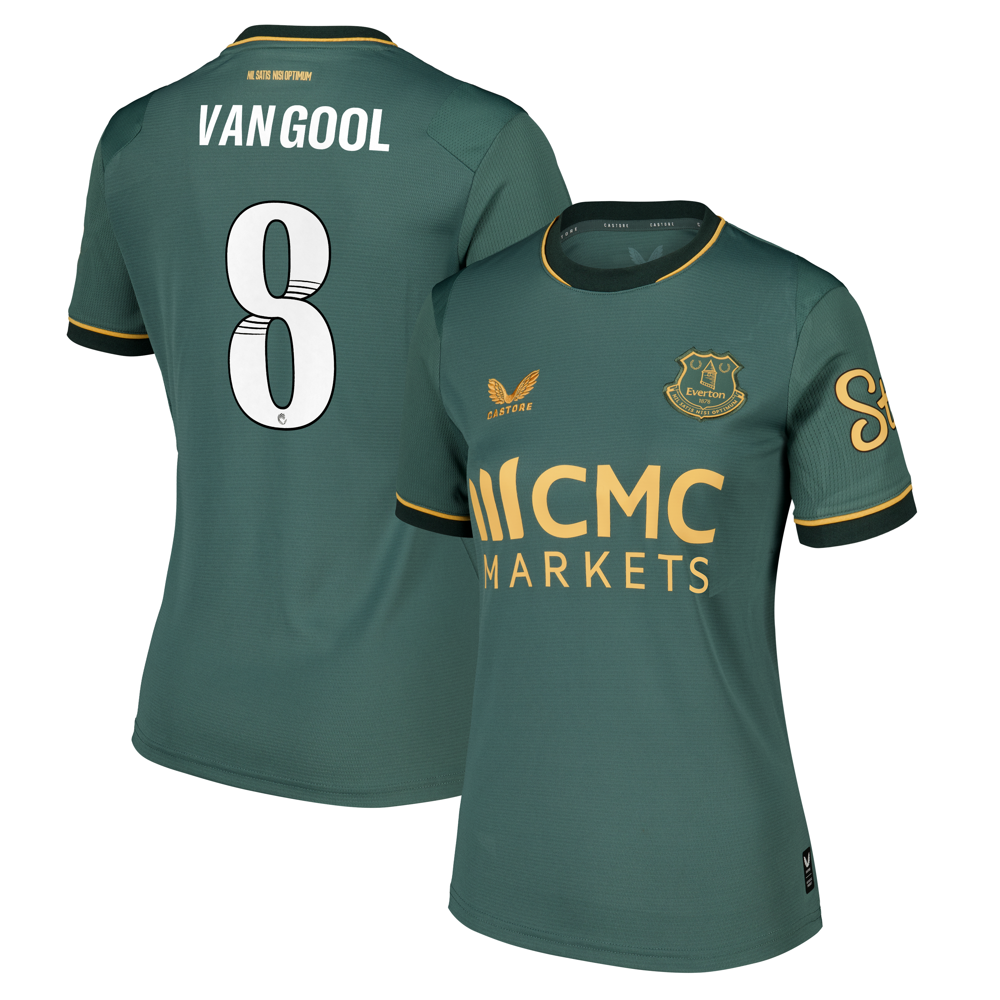 Everton WSL Castore Third Replica Shirt 2026-27 - Womens with Van Gool 8 printing