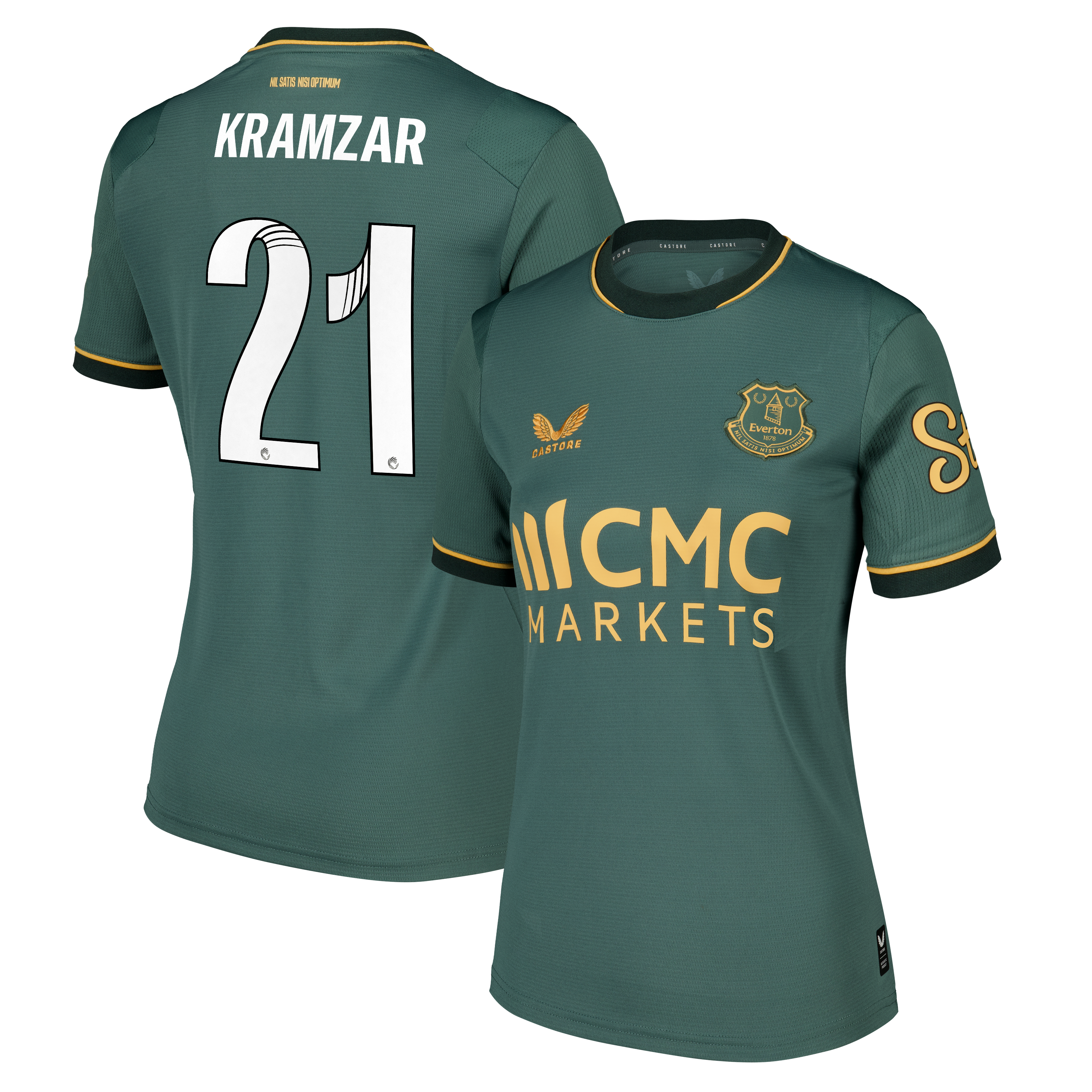 Everton WSL Castore Third Replica Shirt 2026-27 - Womens with Kramzar 21 printing