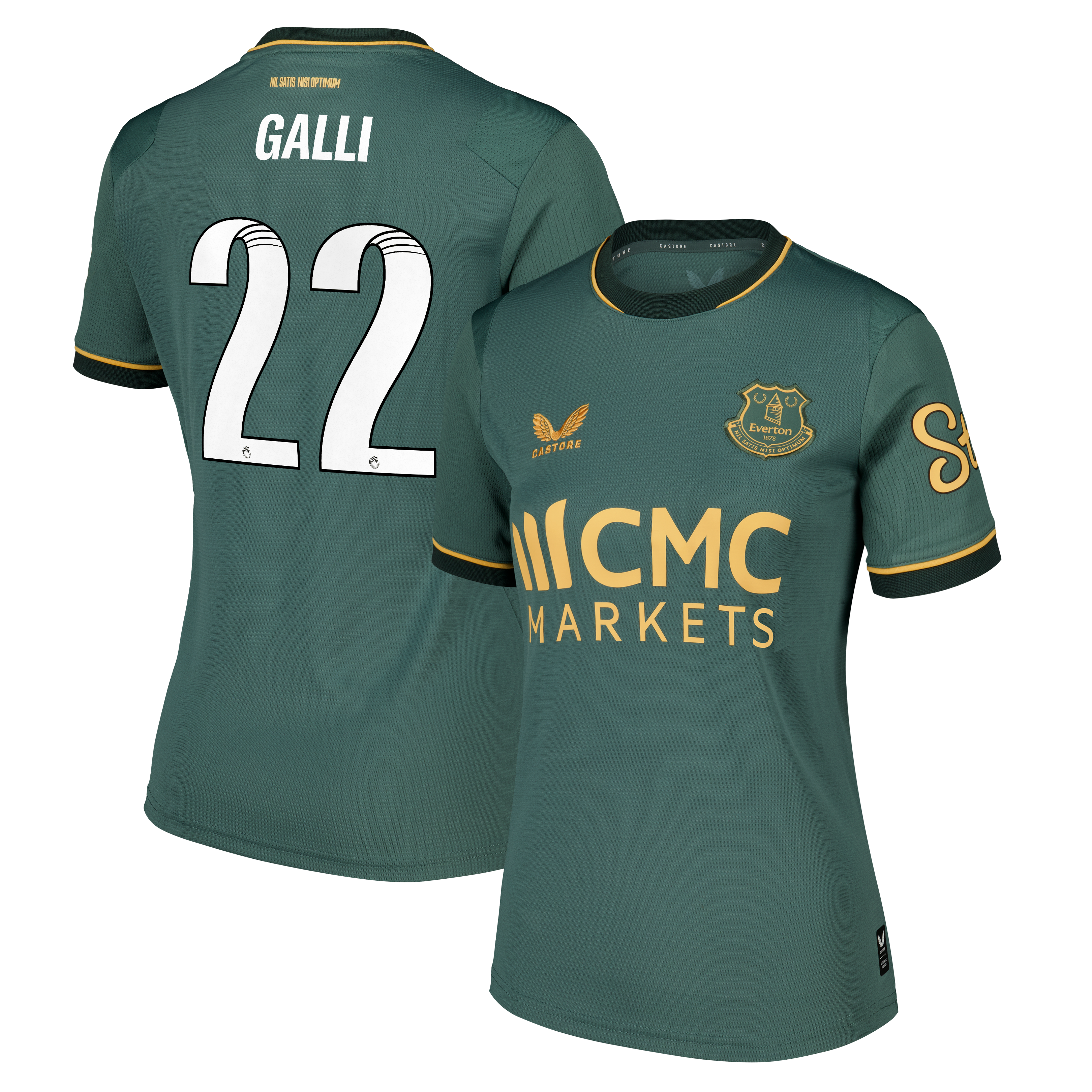 Everton WSL Castore Third Replica Shirt 2026-27 - Womens with Galli 22 printing