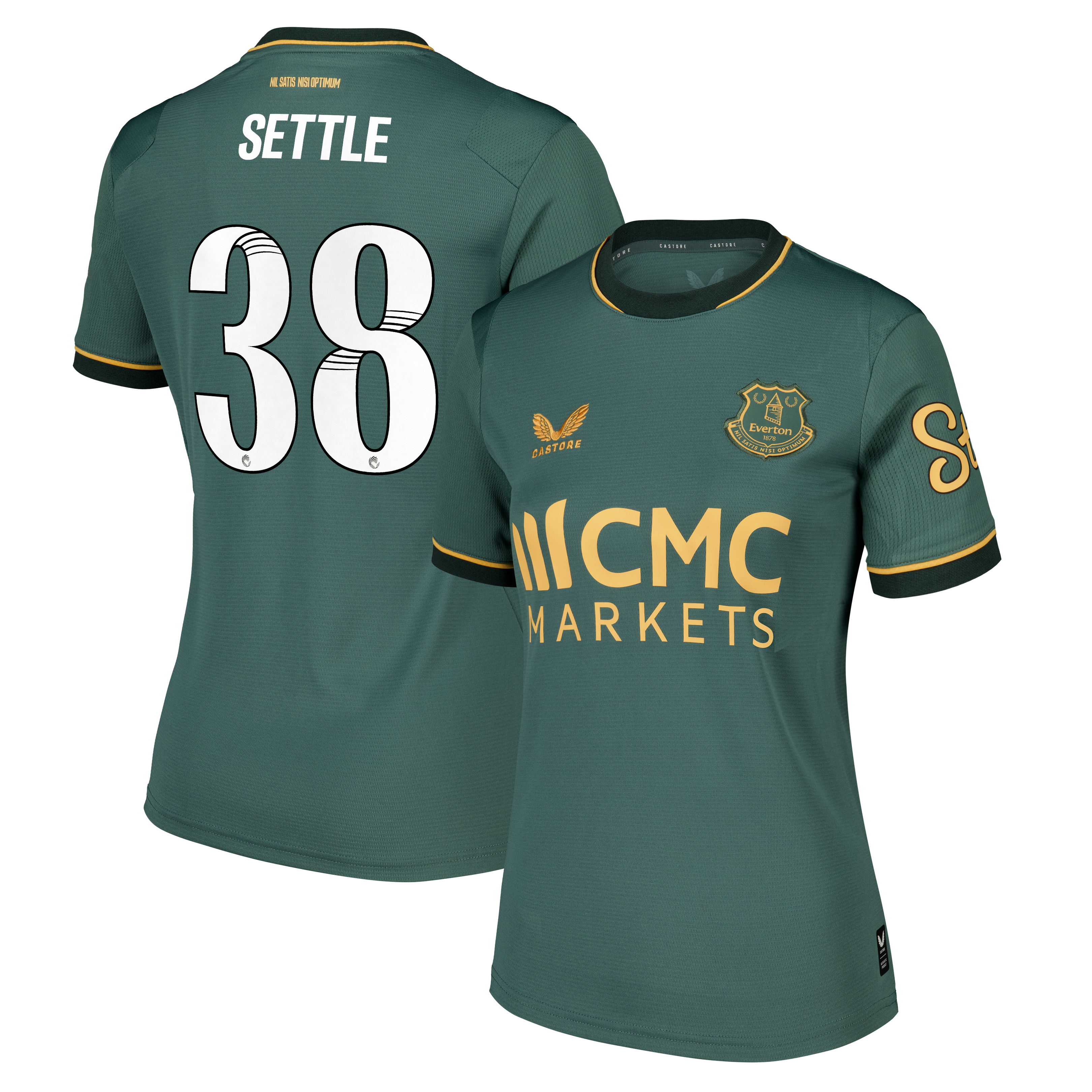 Everton WSL Castore Third Replica Shirt 2026-27 - Womens with Settle 38 printing