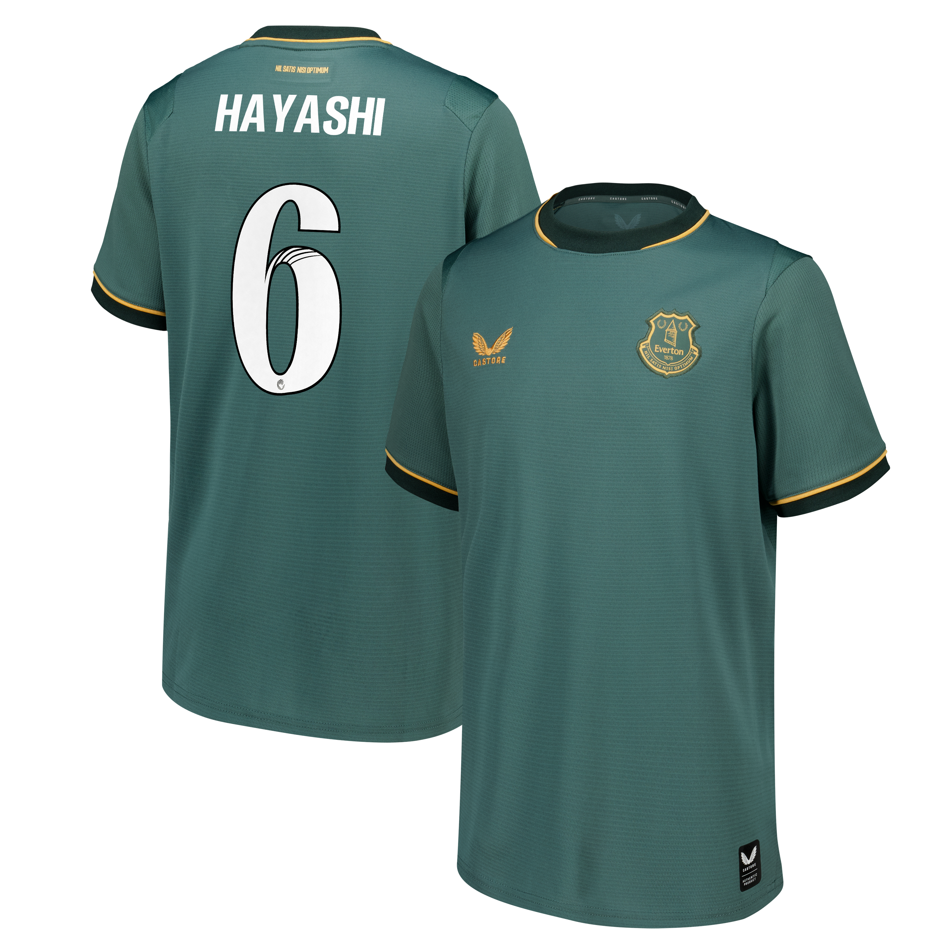 Everton WSL Castore Third Replica Shirt 2026-27 - Kids with Hayashi 6 printing