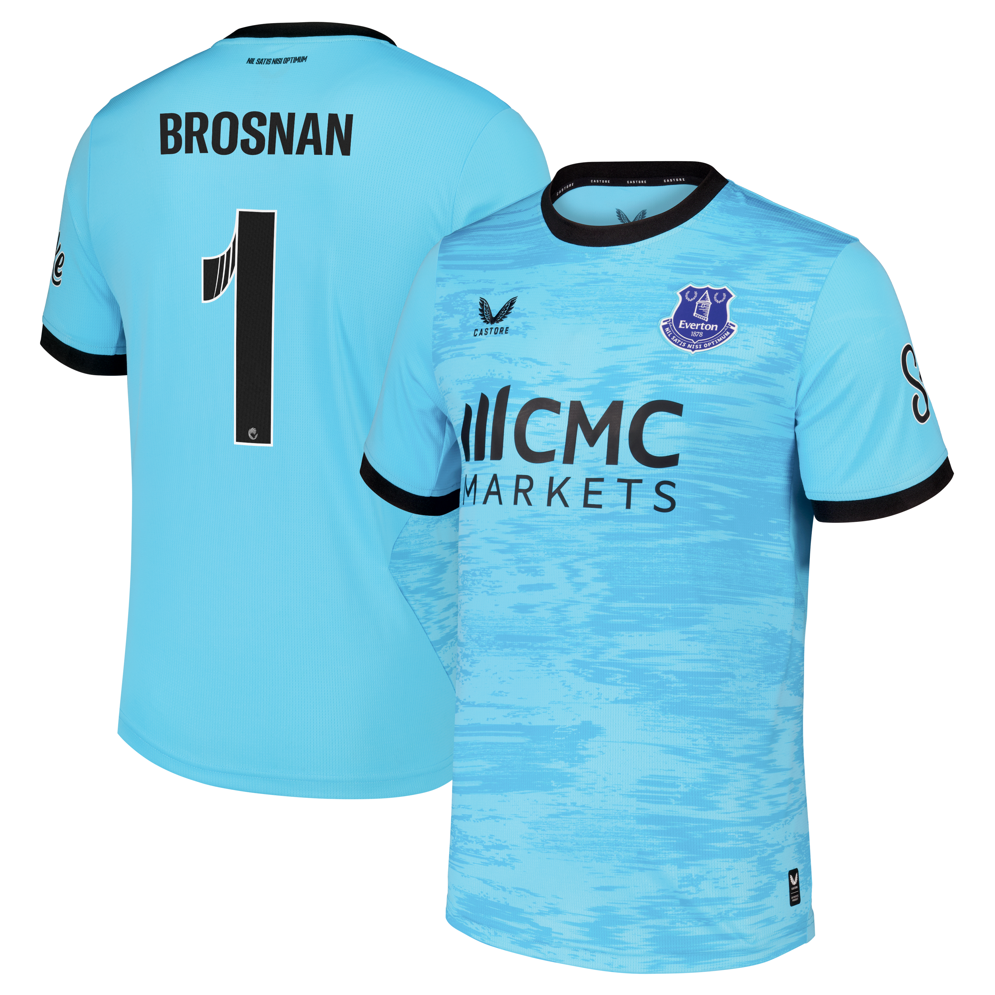 Everton WSL Castore Third Goalkeeper Shirt 2026-27 with Brosnan 1 printing