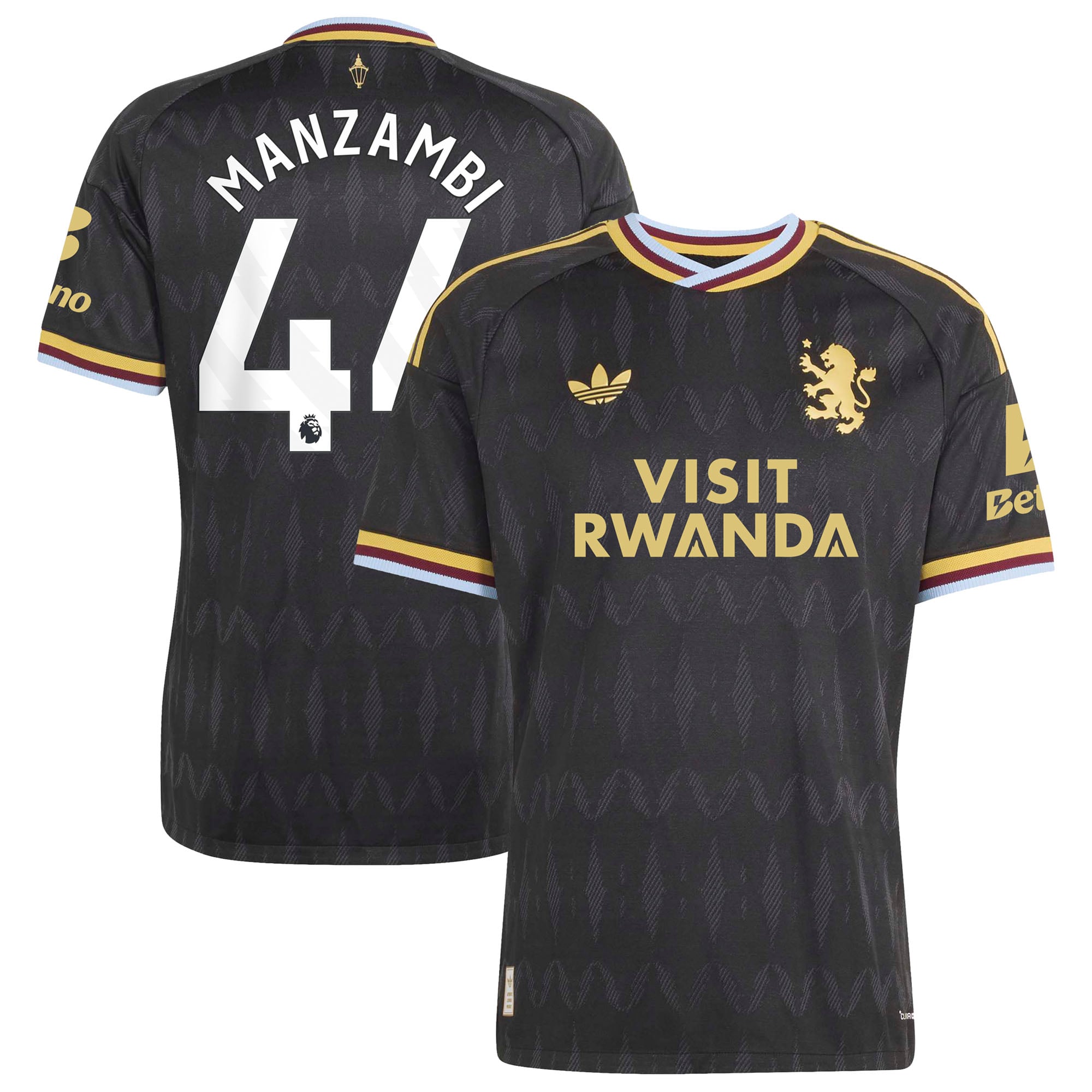 Aston Villa adidas Away Authentic Shirt 2026-27 with Manzambi 44 printing