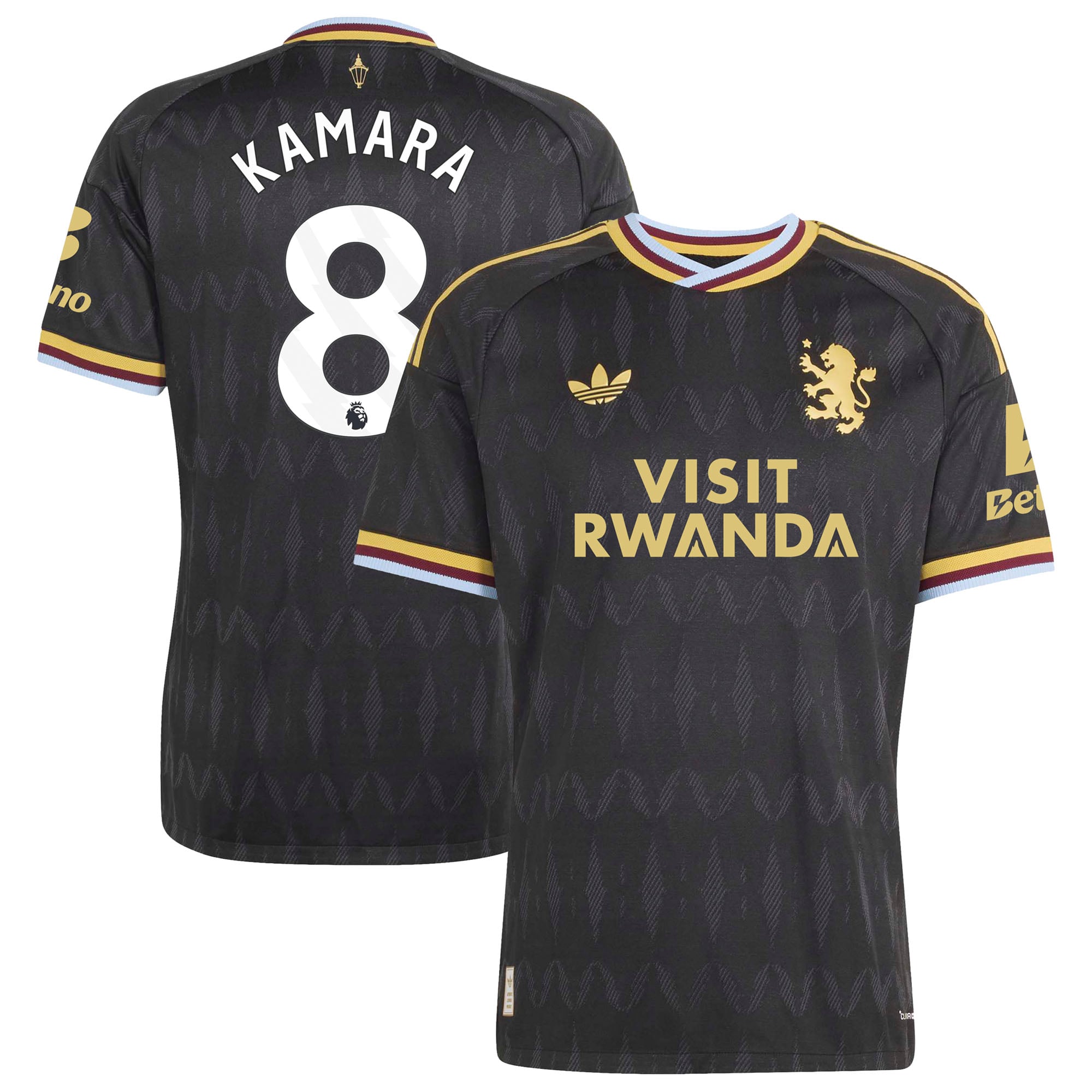 Aston Villa adidas Away Authentic Shirt 2026-27 with Kamara 8 printing, , rebel_hi-res