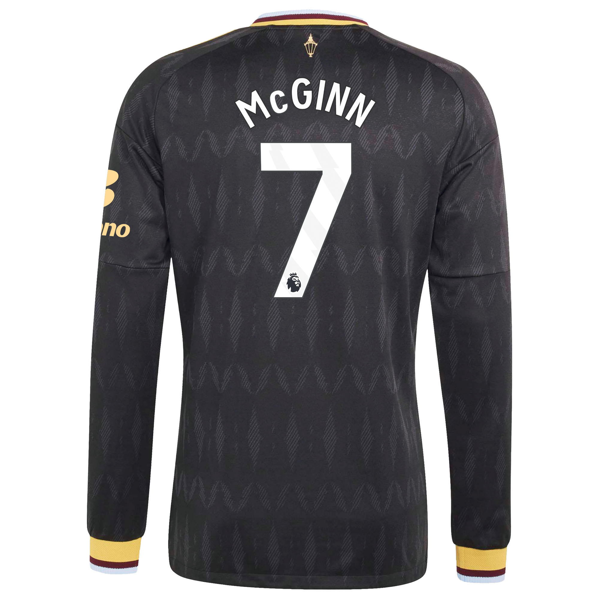 Aston Villa adidas Away Authentic Shirt 2026-27 - Long Sleeve with Mcginn 7 printing, , rebel_hi-res