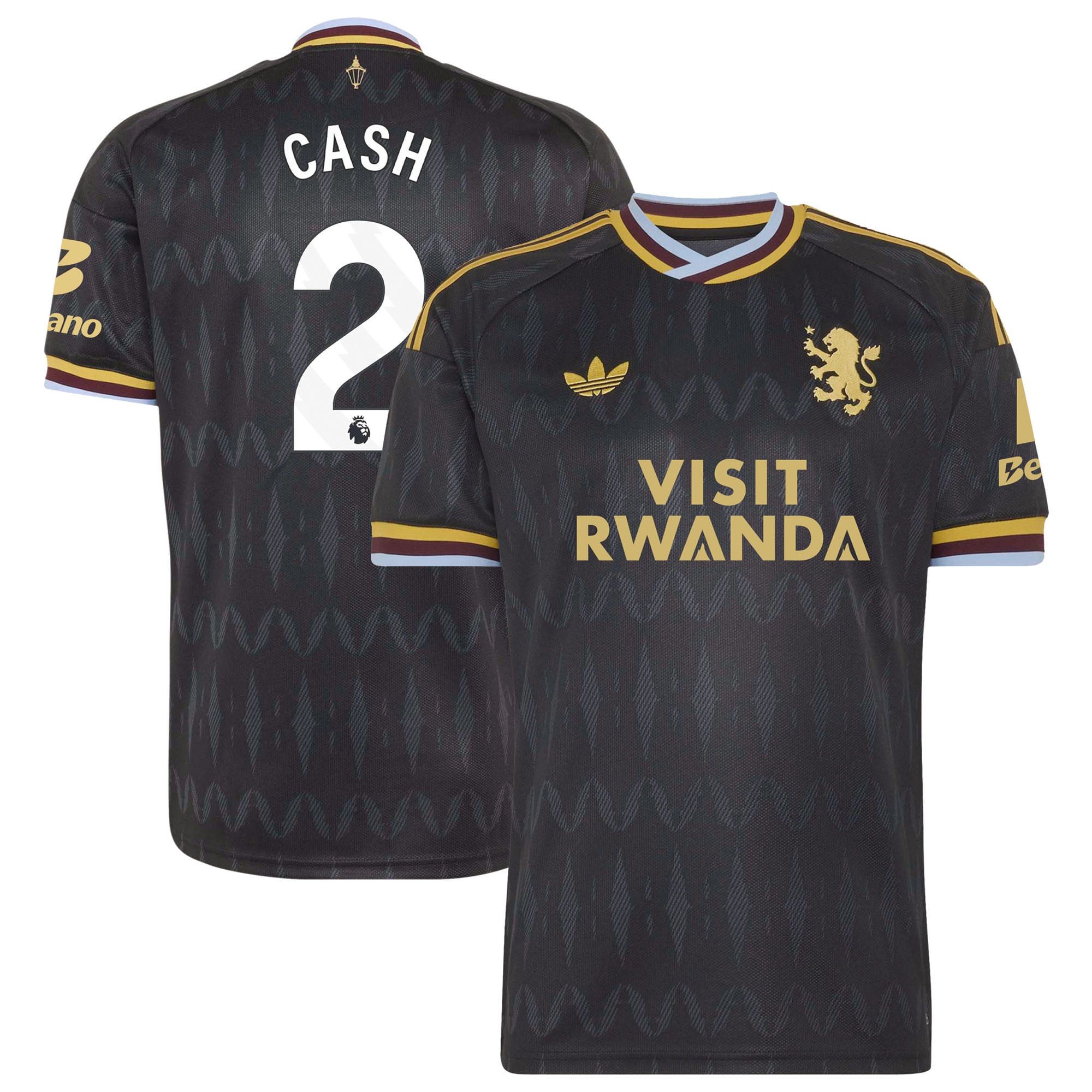 Aston Villa adidas Away Shirt 2026-27 with Cash 2 printing