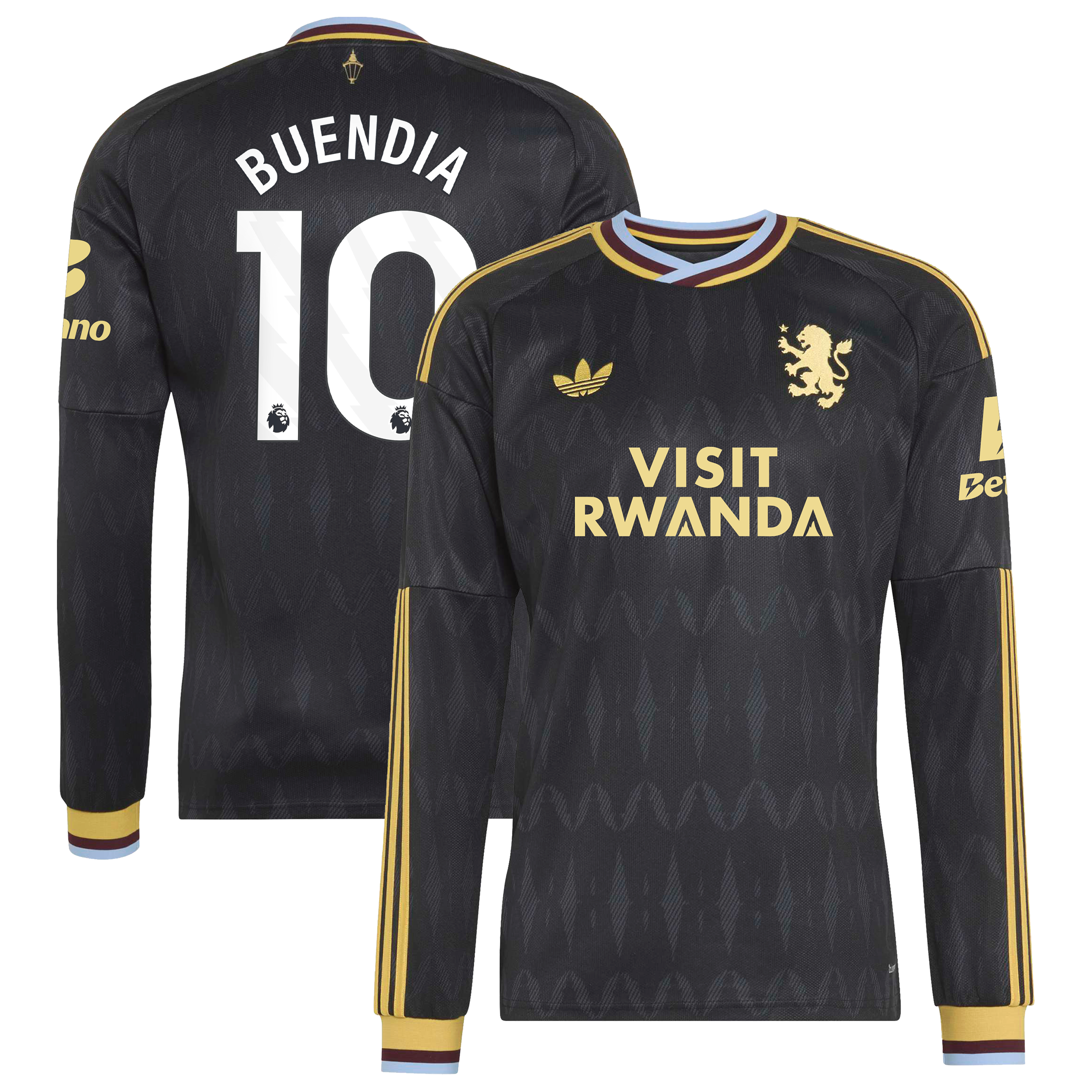 Aston Villa adidas Away Shirt 2026-27 - Long Sleeve with Buendia 10 printing, , rebel_hi-res