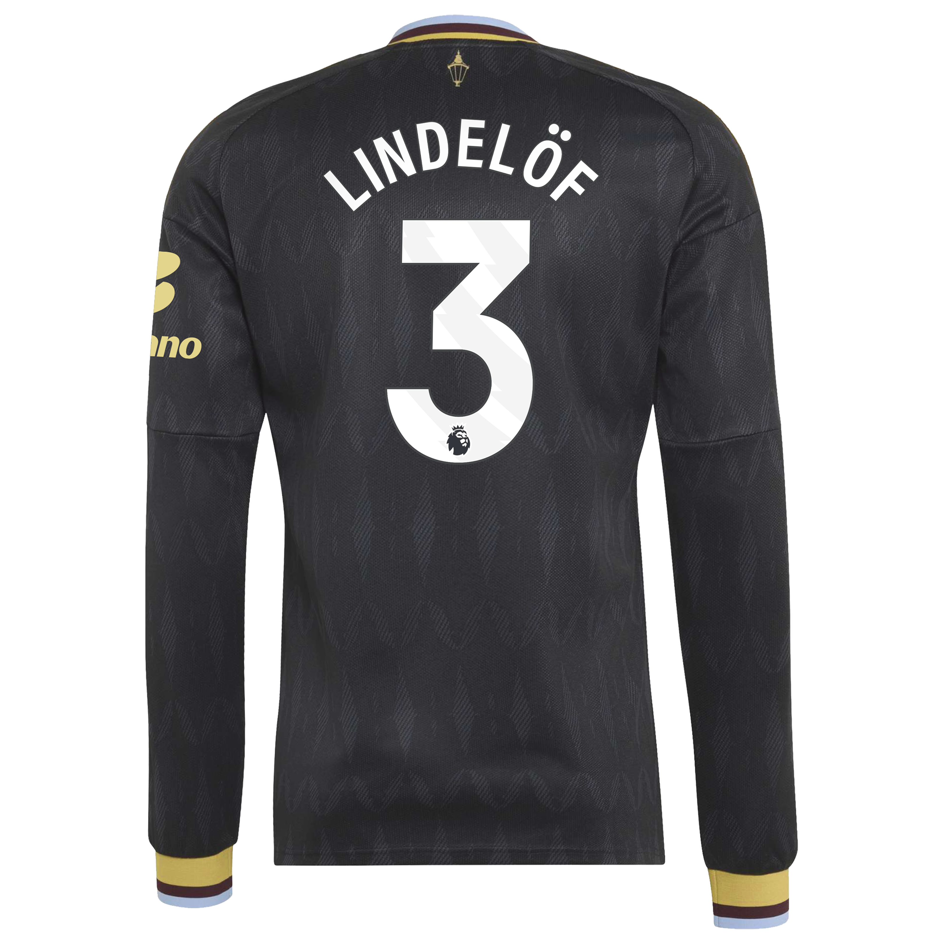 Aston Villa adidas Away Shirt 2026-27 - Long Sleeve with Lindel&ouml;f 3 printing, , rebel_hi-res