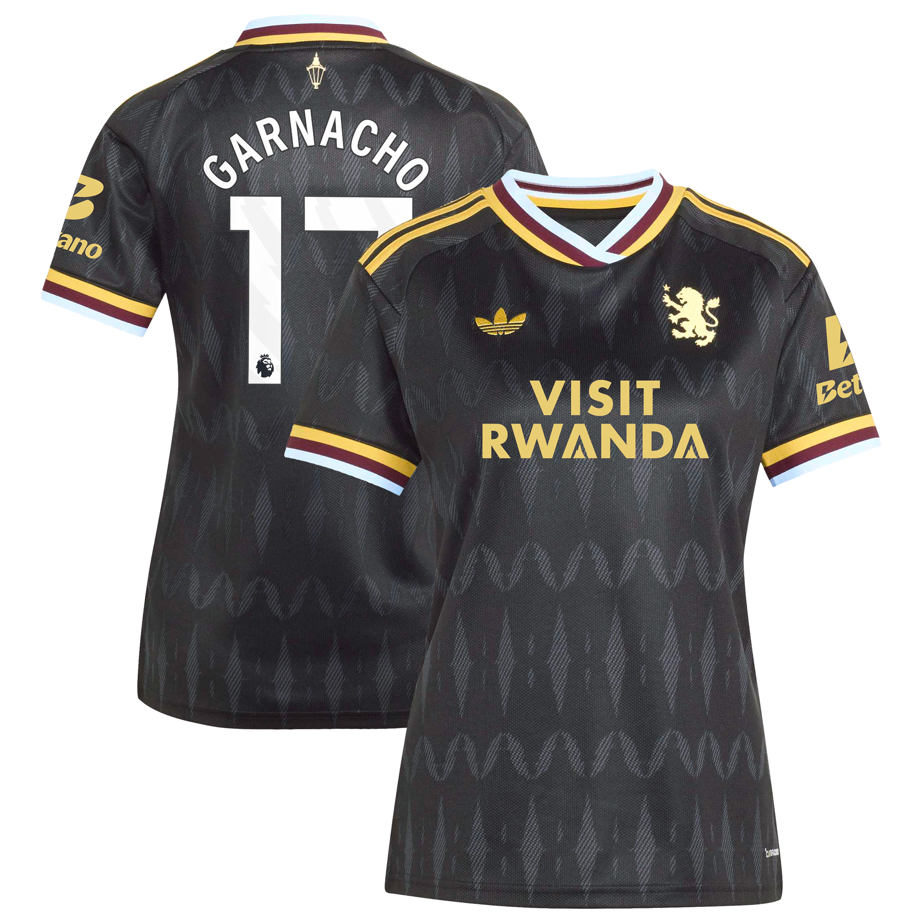 Aston Villa adidas Away Shirt 2026-27 - Womens with Garnacho 17 printing, , rebel_hi-res