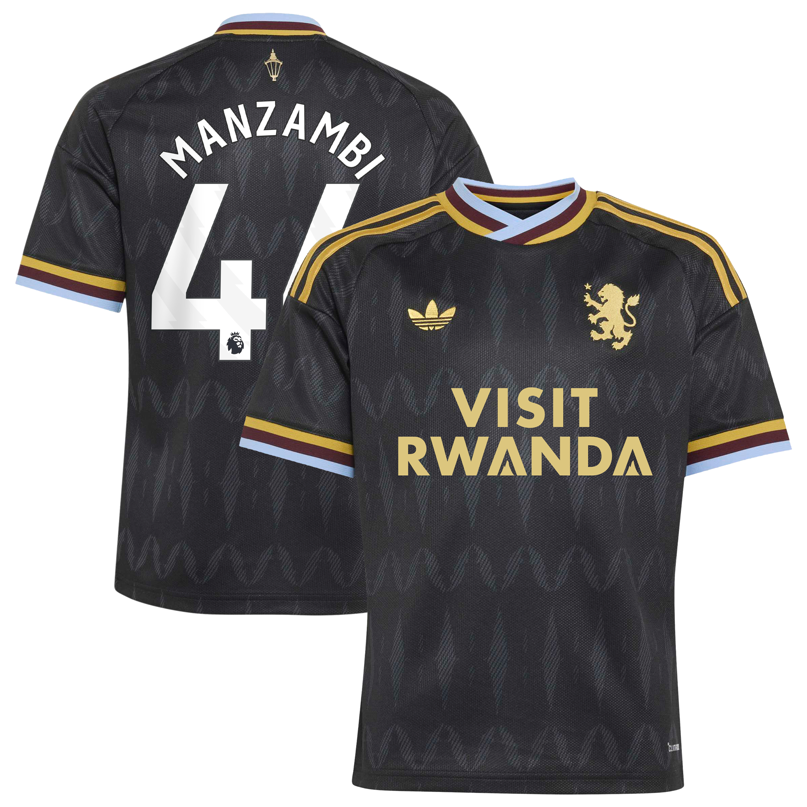 Aston Villa adidas Away Shirt 2026-27 - Kids with Manzambi 44 printing