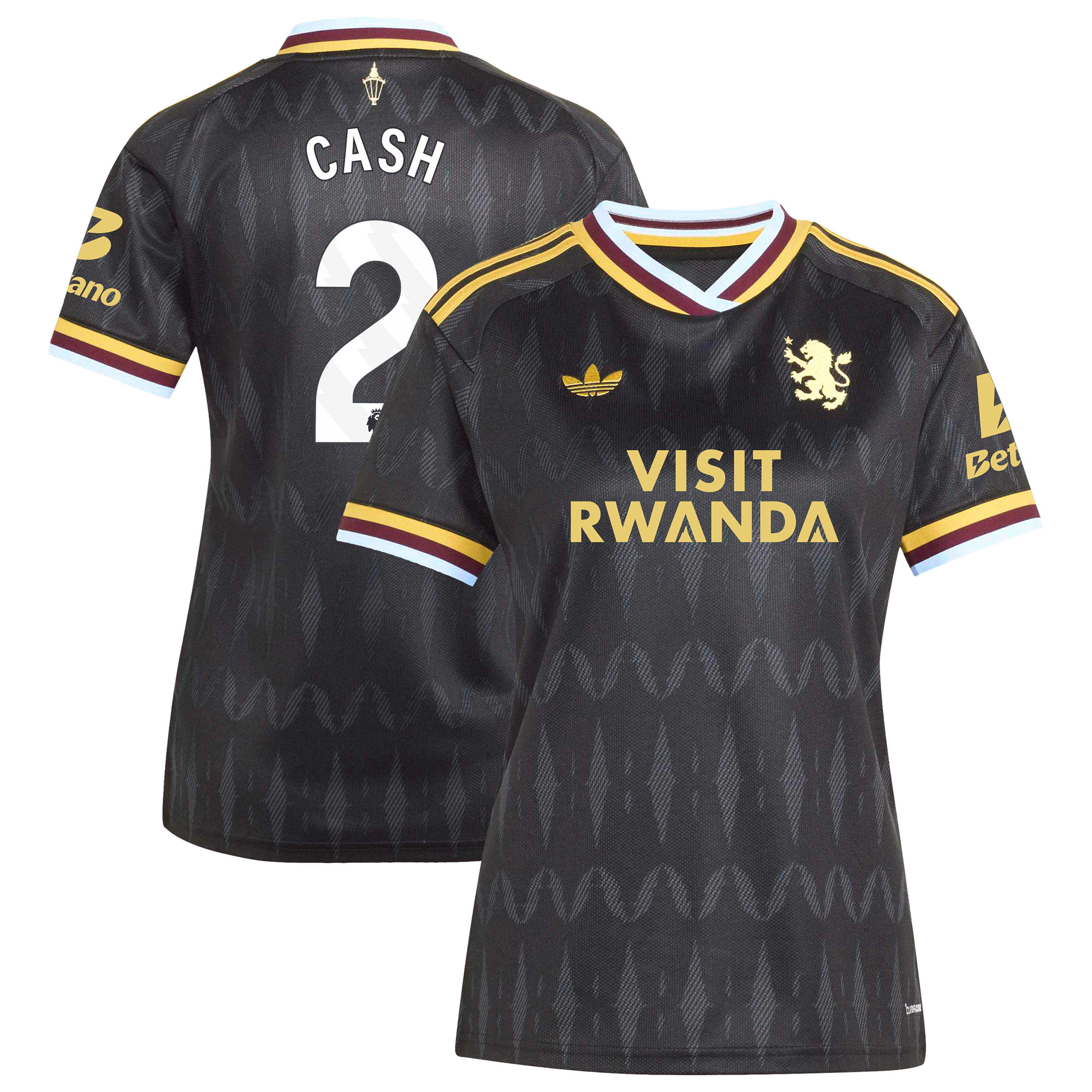 Aston Villa adidas Away Shirt 2026-27 - Womens with Cash 2 printing, , rebel_hi-res
