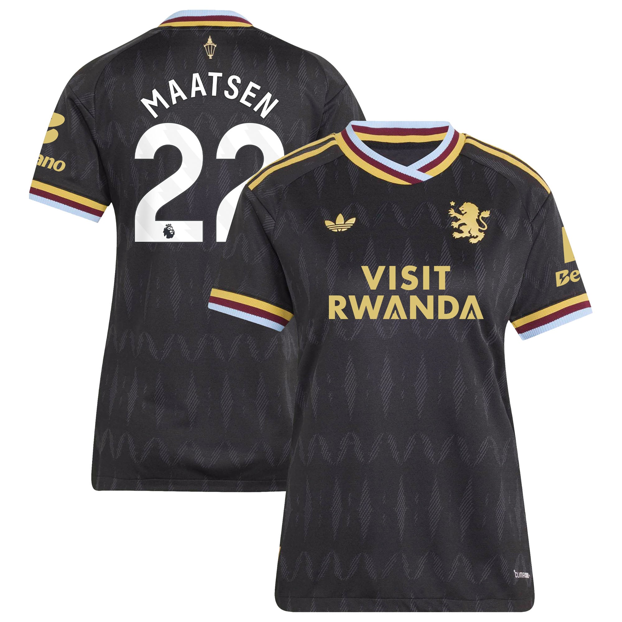 Aston Villa adidas Away Authentic Shirt 2026-27 - Womens with Maatsen 22 printing