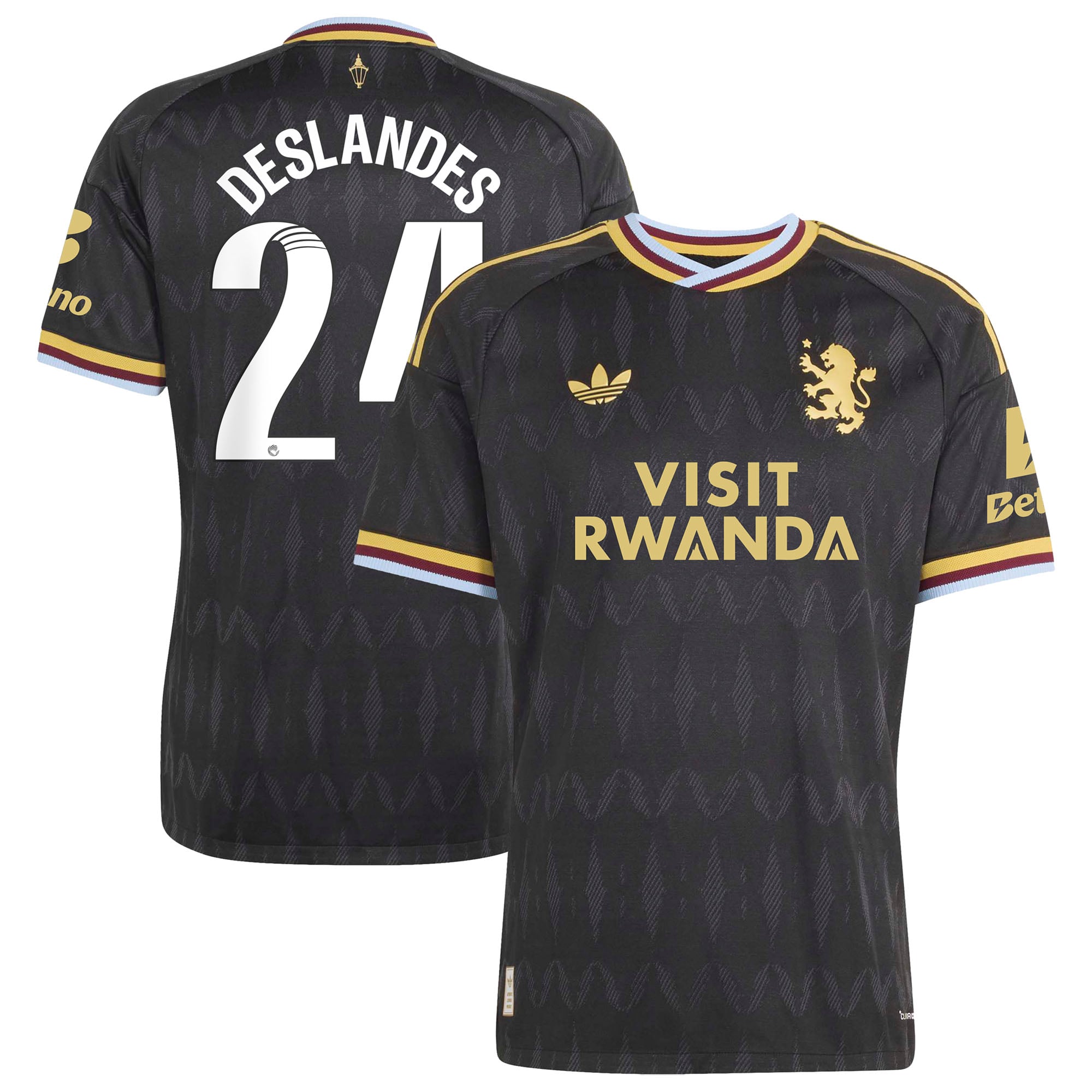 Aston Villa adidas WSL Away Authentic Shirt 2026-27 with Deslandes 24 printing, , rebel_hi-res