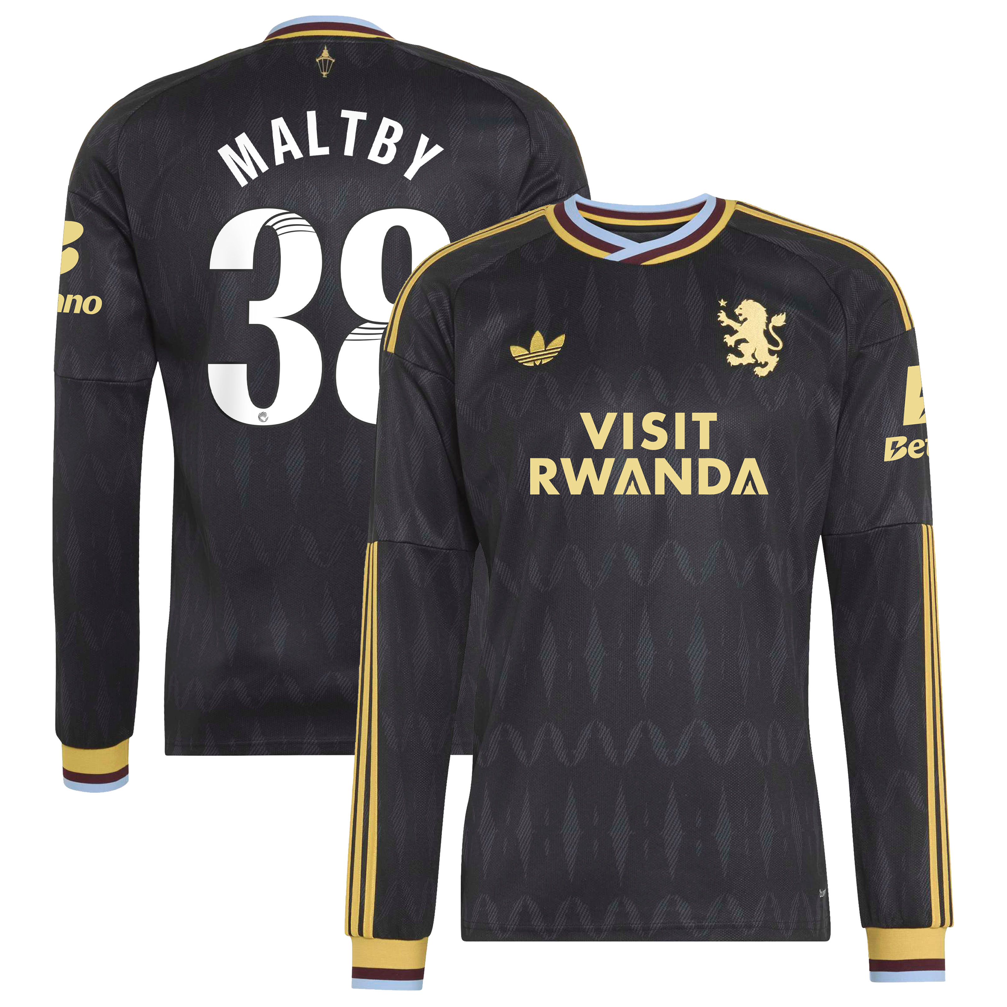 Aston Villa adidas WSL Away Shirt 2026-27 - Long Sleeve with Maltby 38 printing, , rebel_hi-res