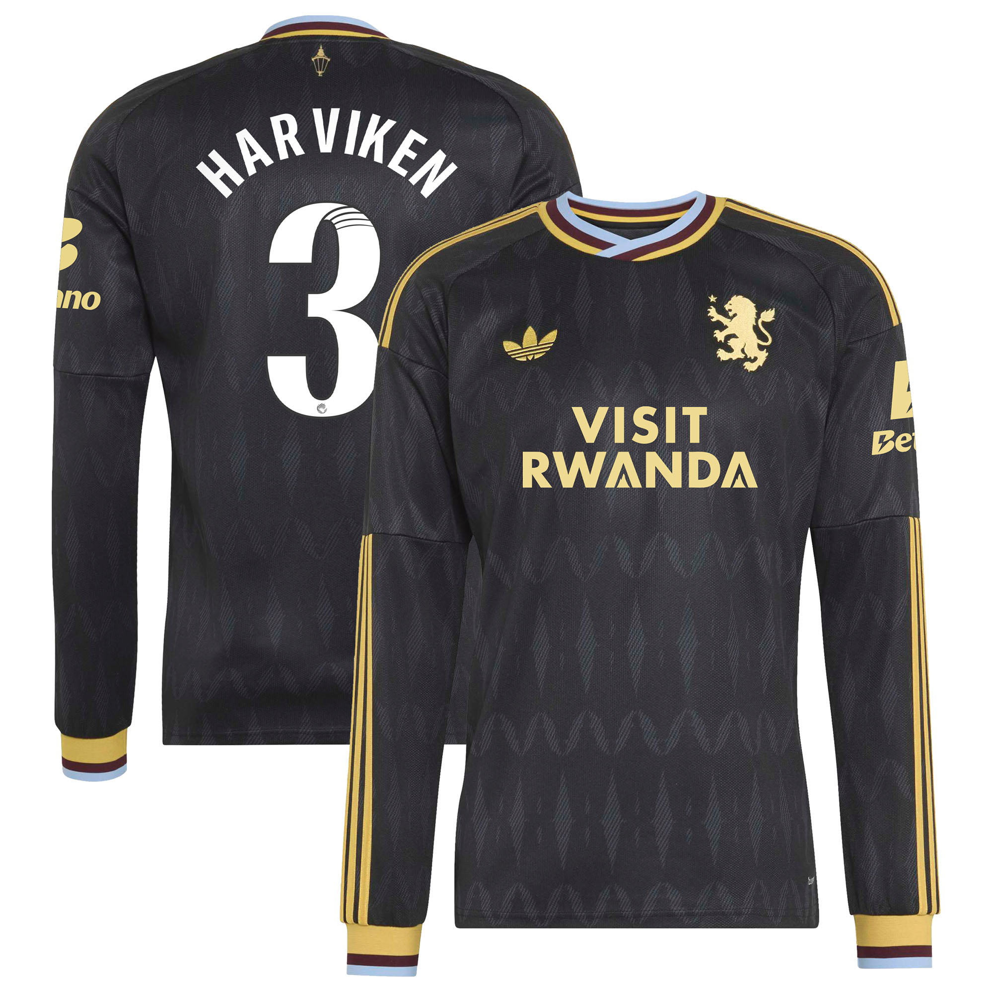 Aston Villa adidas WSL Away Shirt 2026-27 - Long Sleeve with Harviken 3 printing, , rebel_hi-res