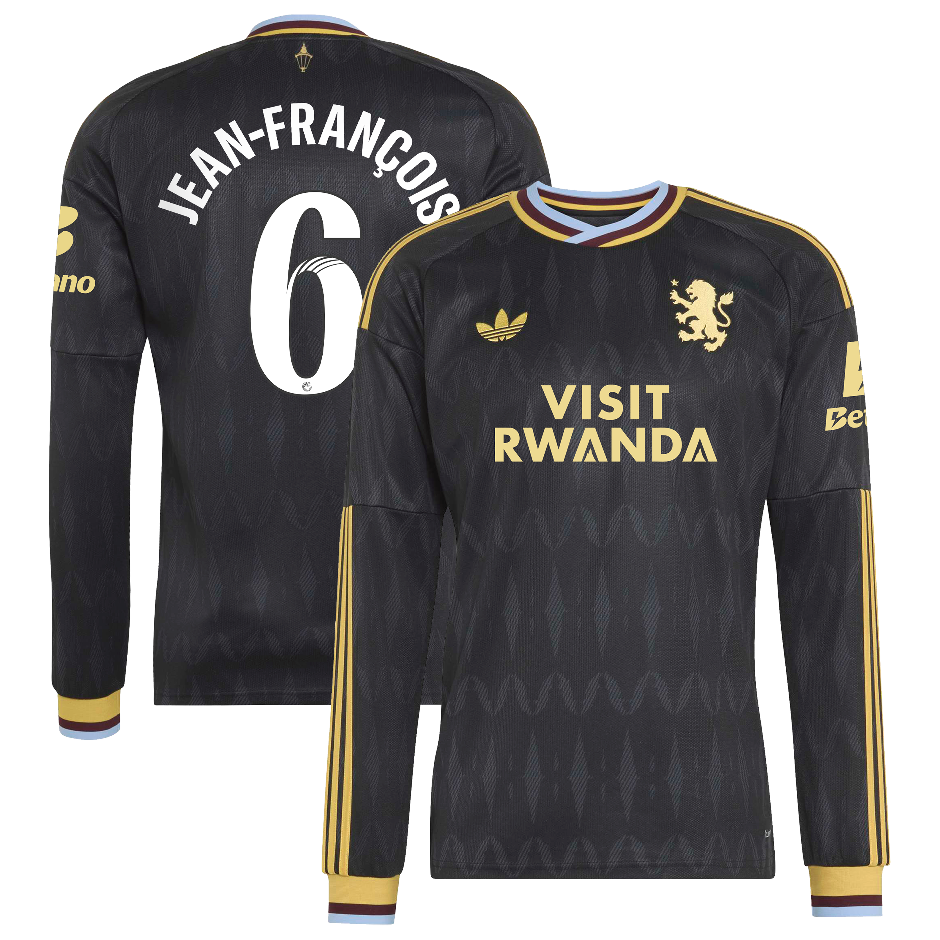 Aston Villa adidas WSL Away Shirt 2026-27 - Long Sleeve with Jean-fran&ccedil;ois 6 printing, , rebel_hi-res