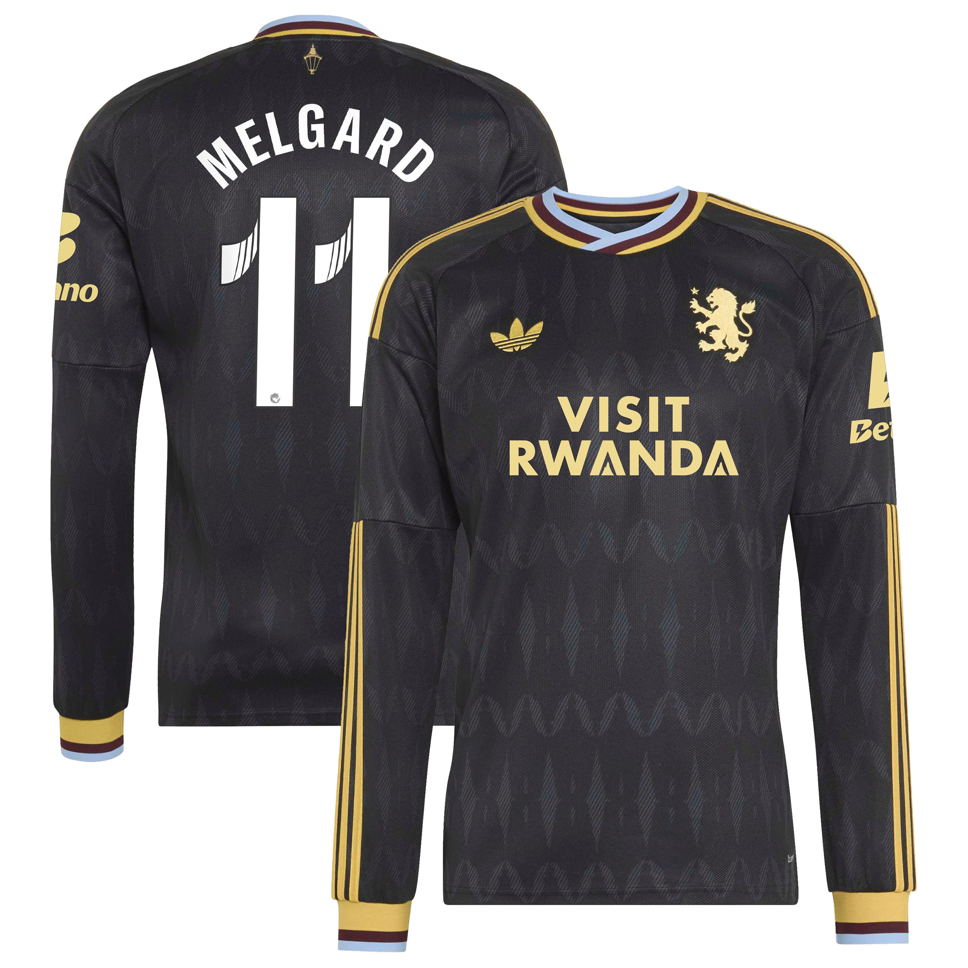 Aston Villa adidas WSL Away Shirt 2026-27 - Long Sleeve with Melgard 11 printing, , rebel_hi-res