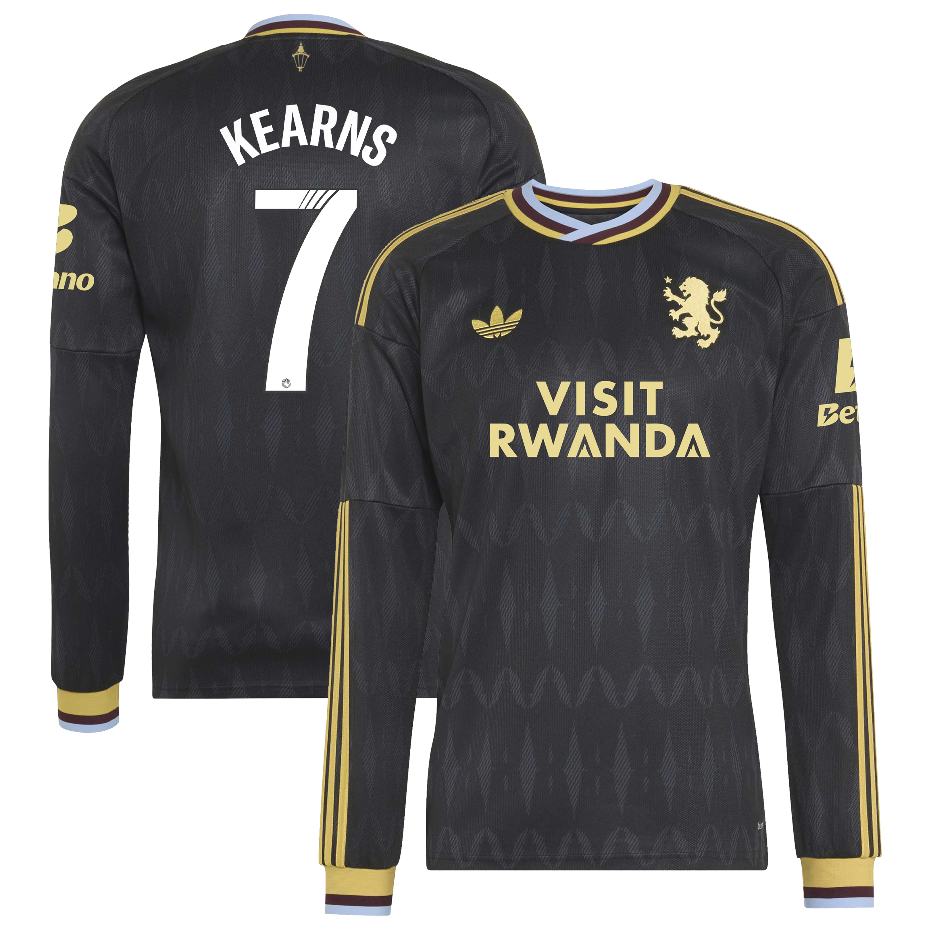 Aston Villa adidas WSL Away Shirt 2026-27 - Long Sleeve with Kearns 7 printing, , rebel_hi-res