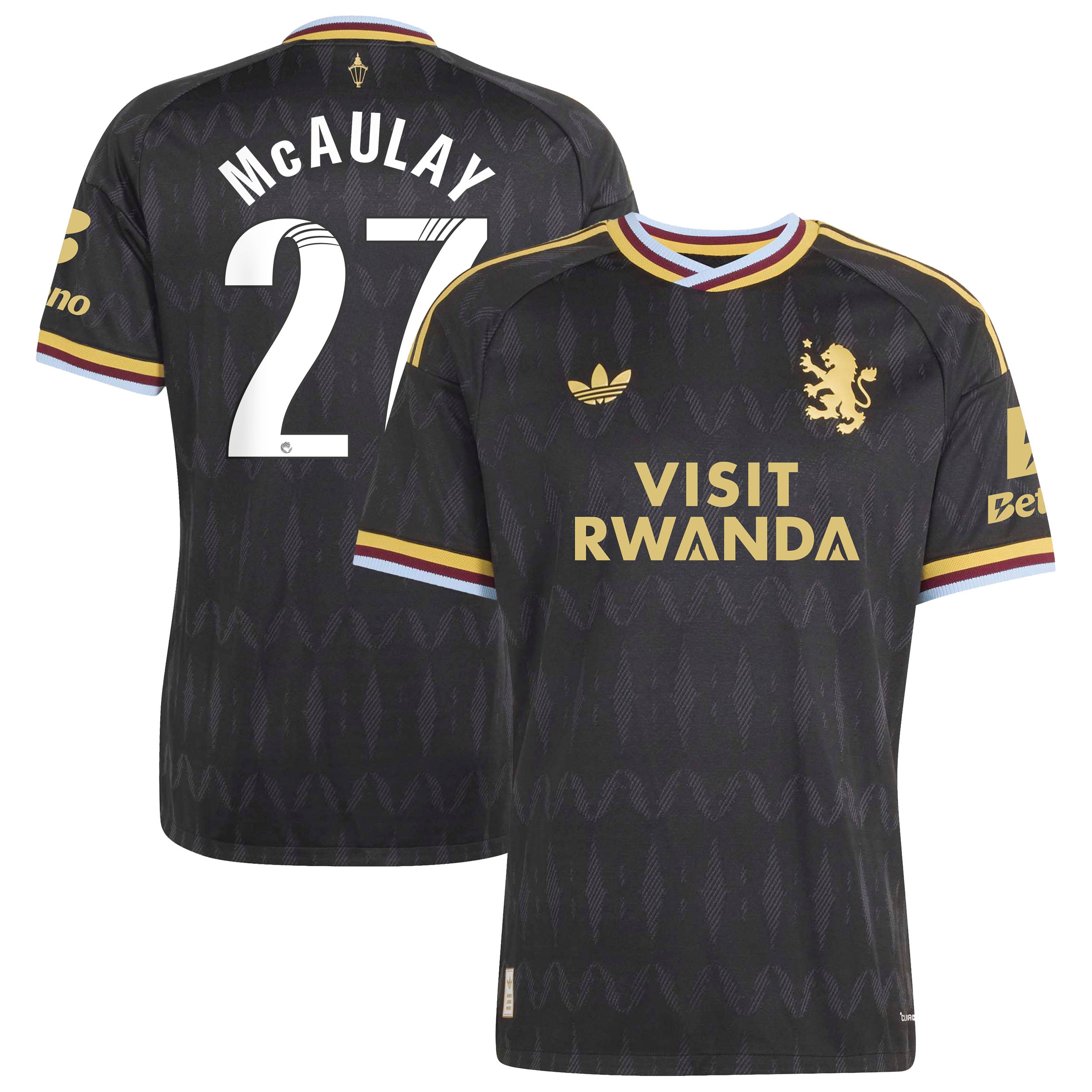 Aston Villa adidas WSL Away Authentic Shirt 2026-27 with McAulay 27 printing